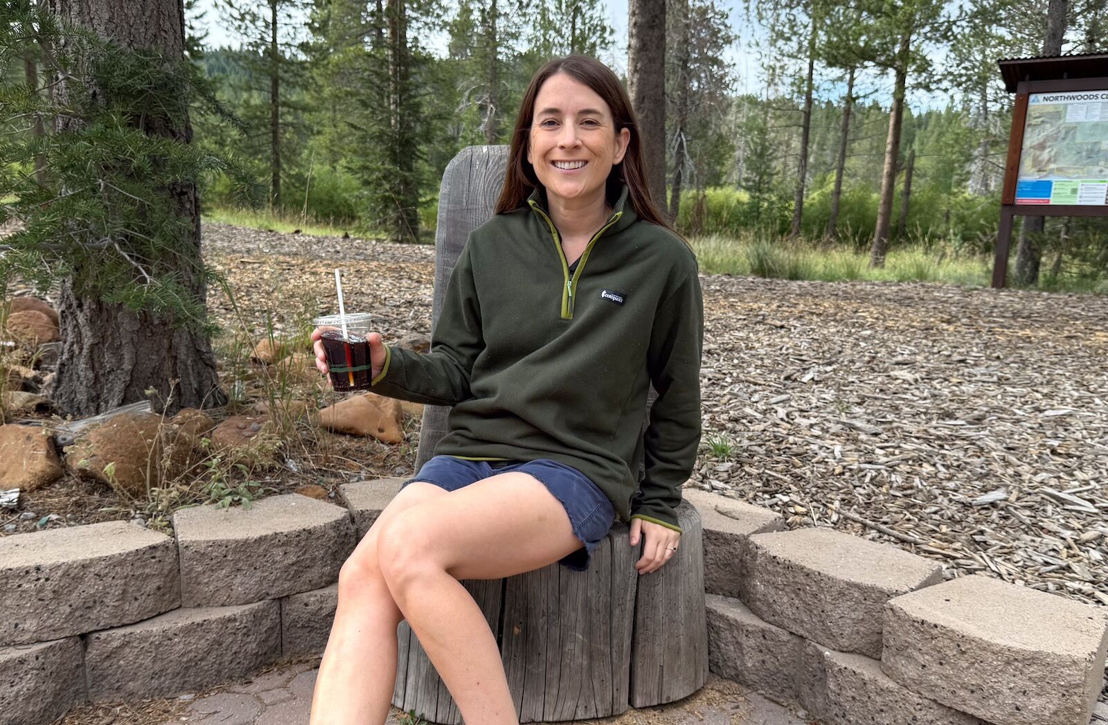 envo fleece at bocce with diet coke