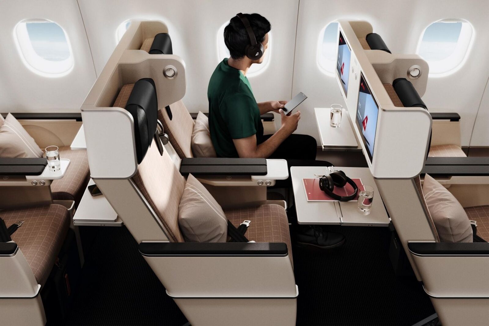swiss fist class - premium economy seat