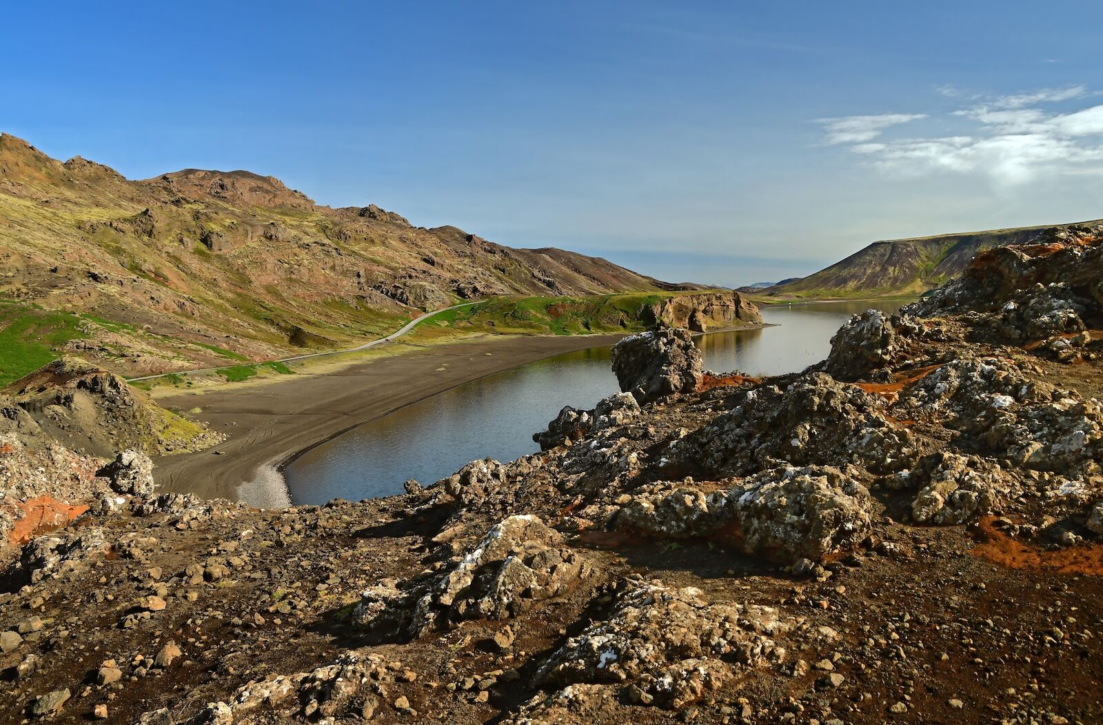 volcano hiking trail in iceland