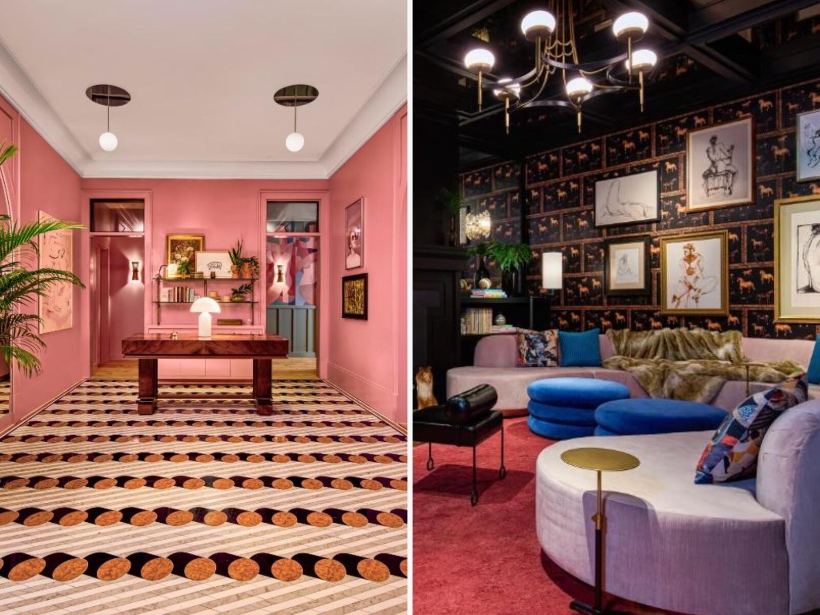 dopamine decor lobby at la fantasie paris