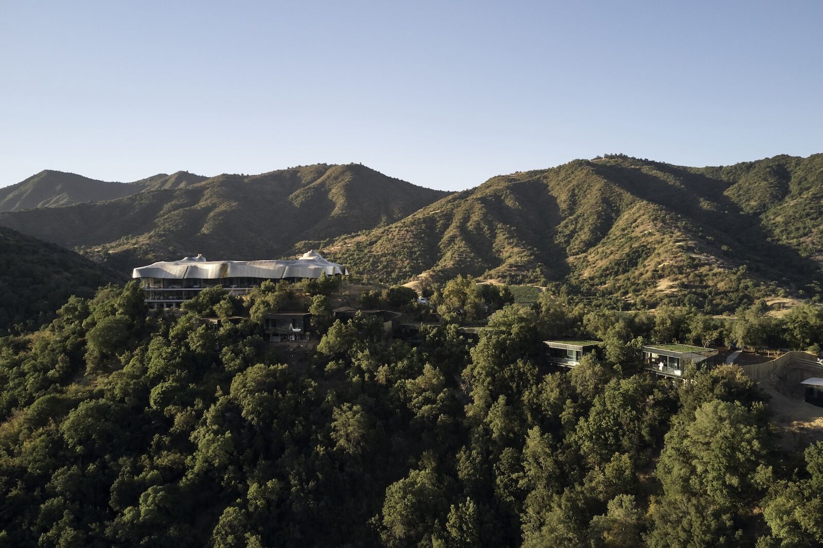 aerial shot of vik chile hotel and winery