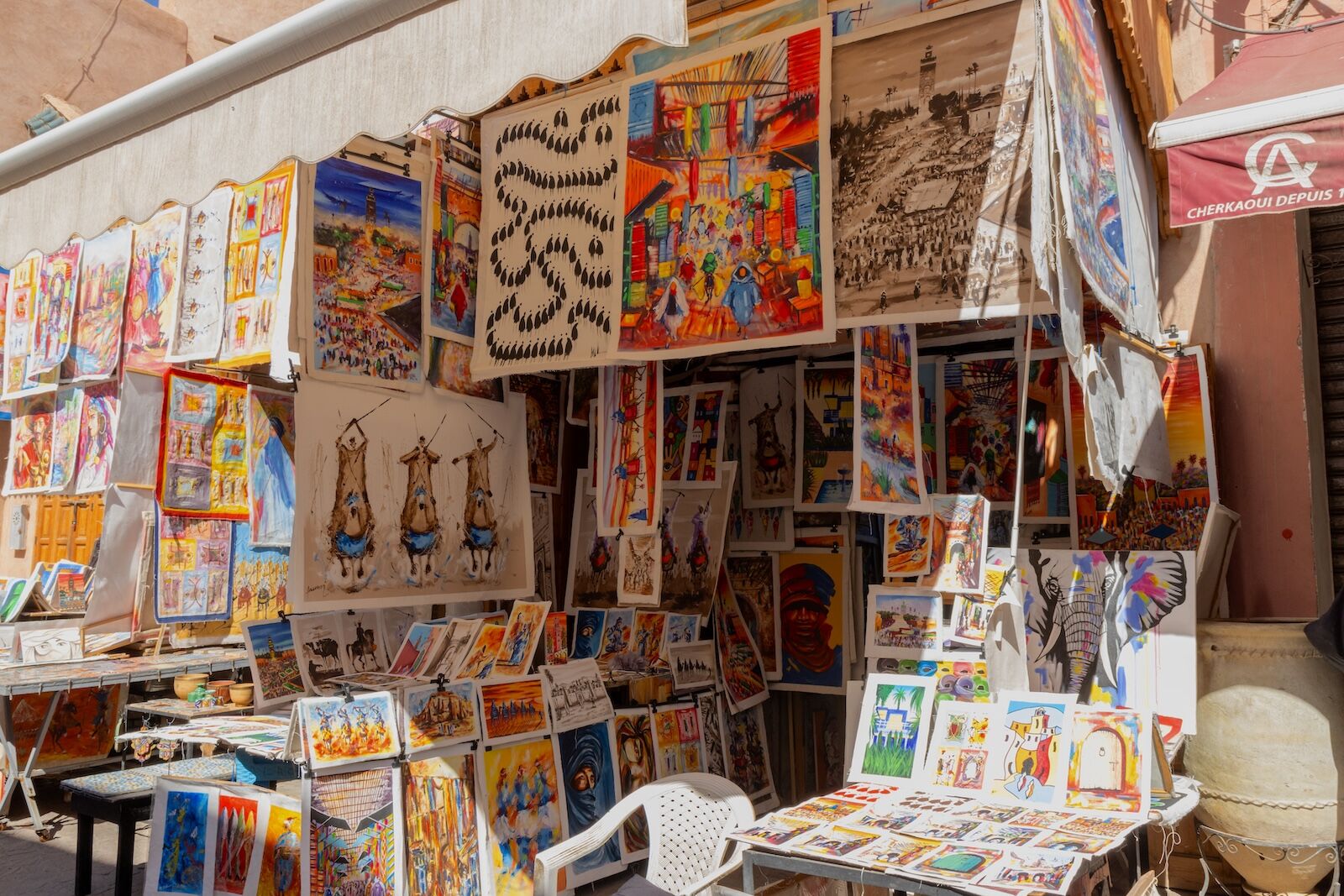 art in the marrakech medina