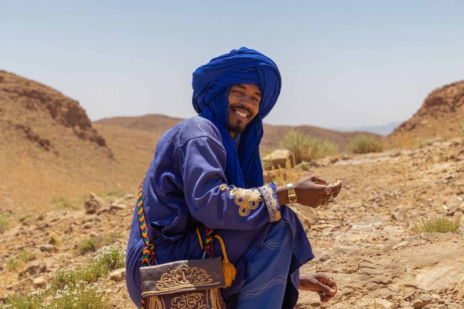 smiling berber guy in morocco