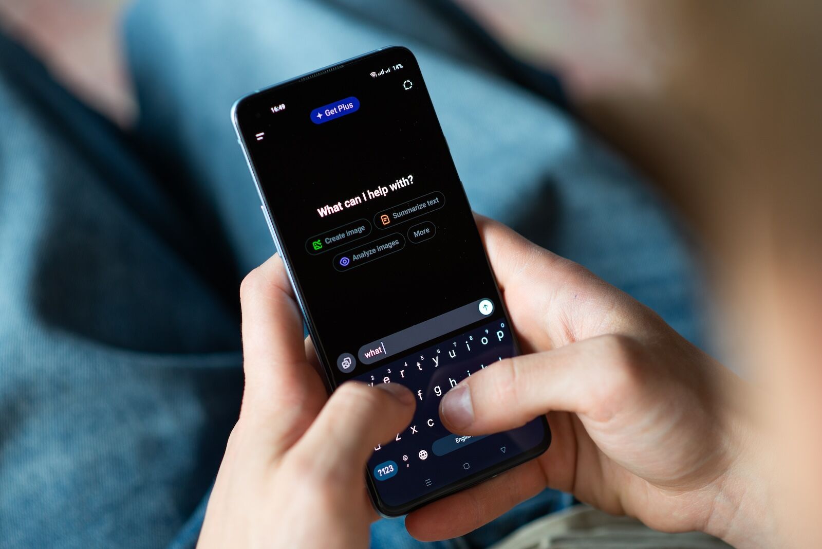 Google flight deals   - hands holding phone using chat gpt