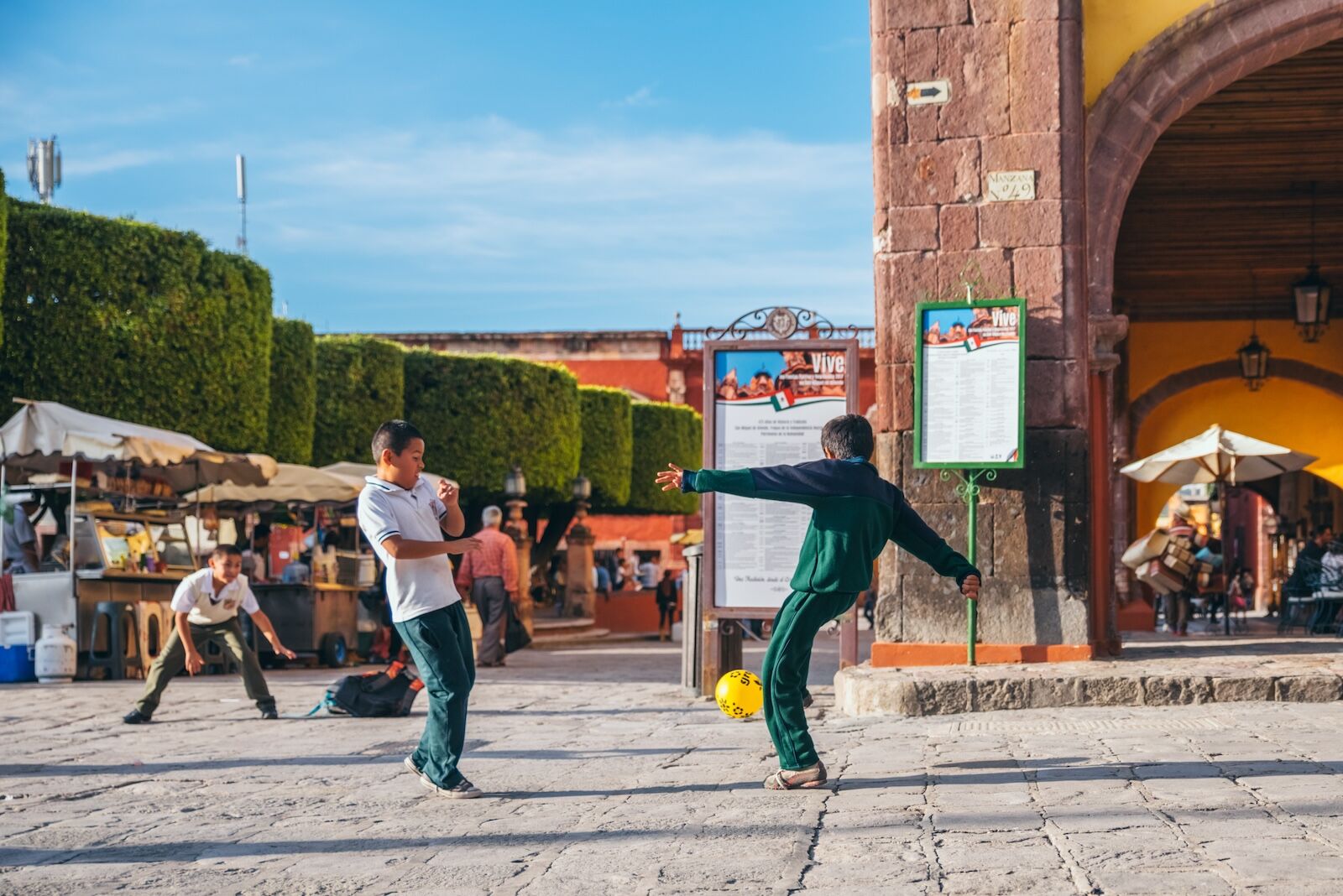 world cup travel tips - kids playing soccer in mexioco