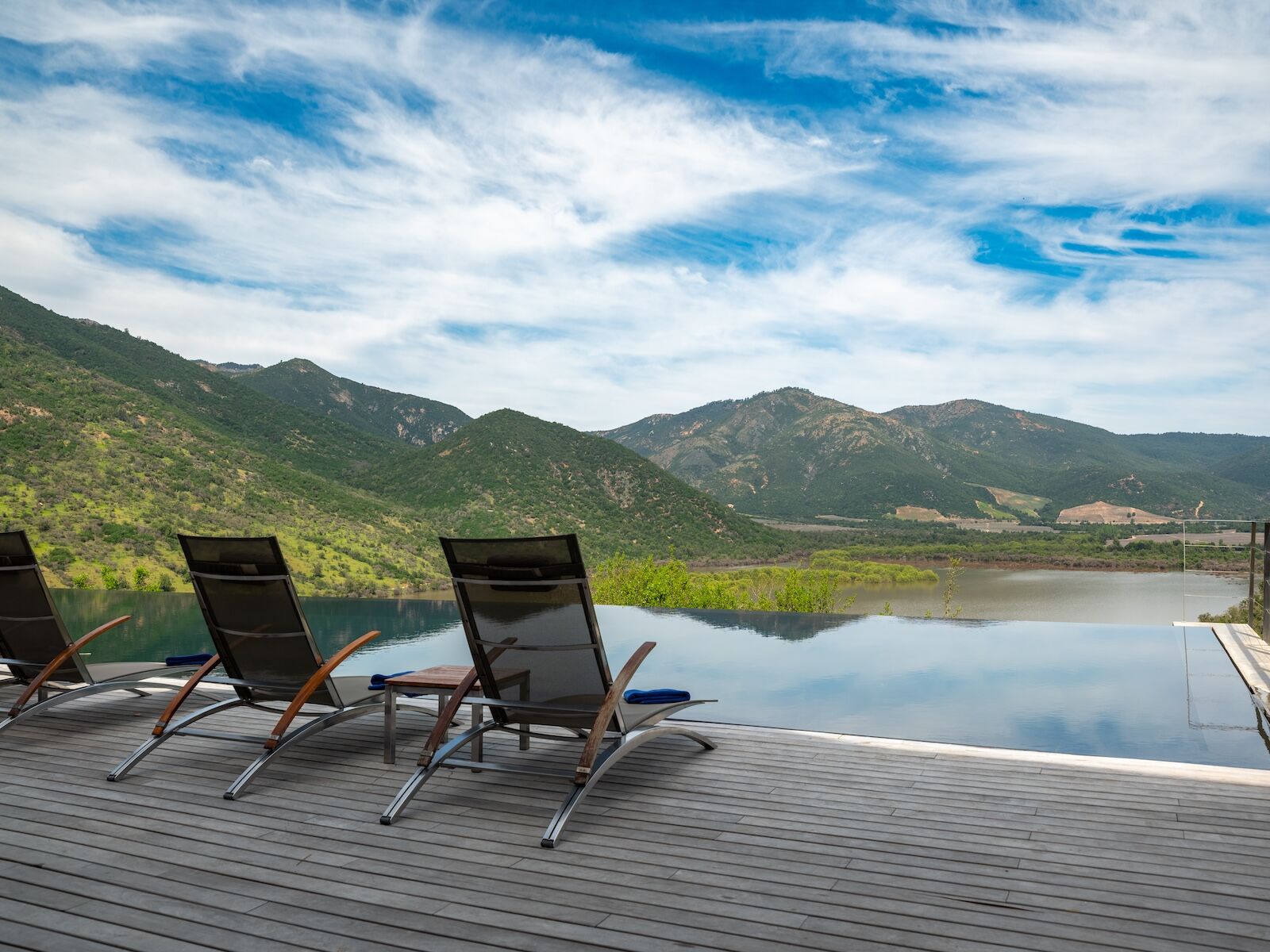 pool at vik chile hotel and winery