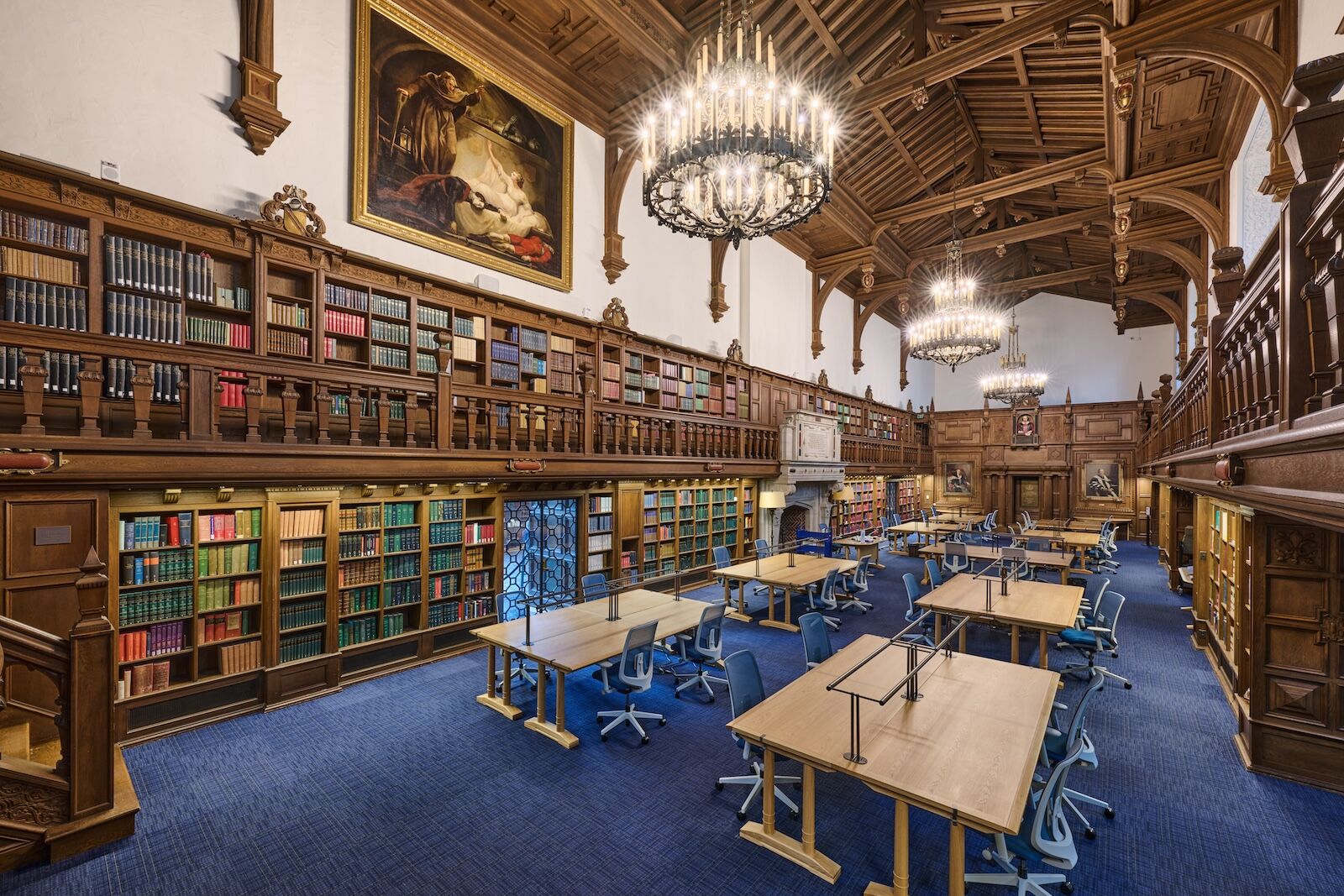 The rare book room "Reading Room" at the Folger Shakespeare Library.