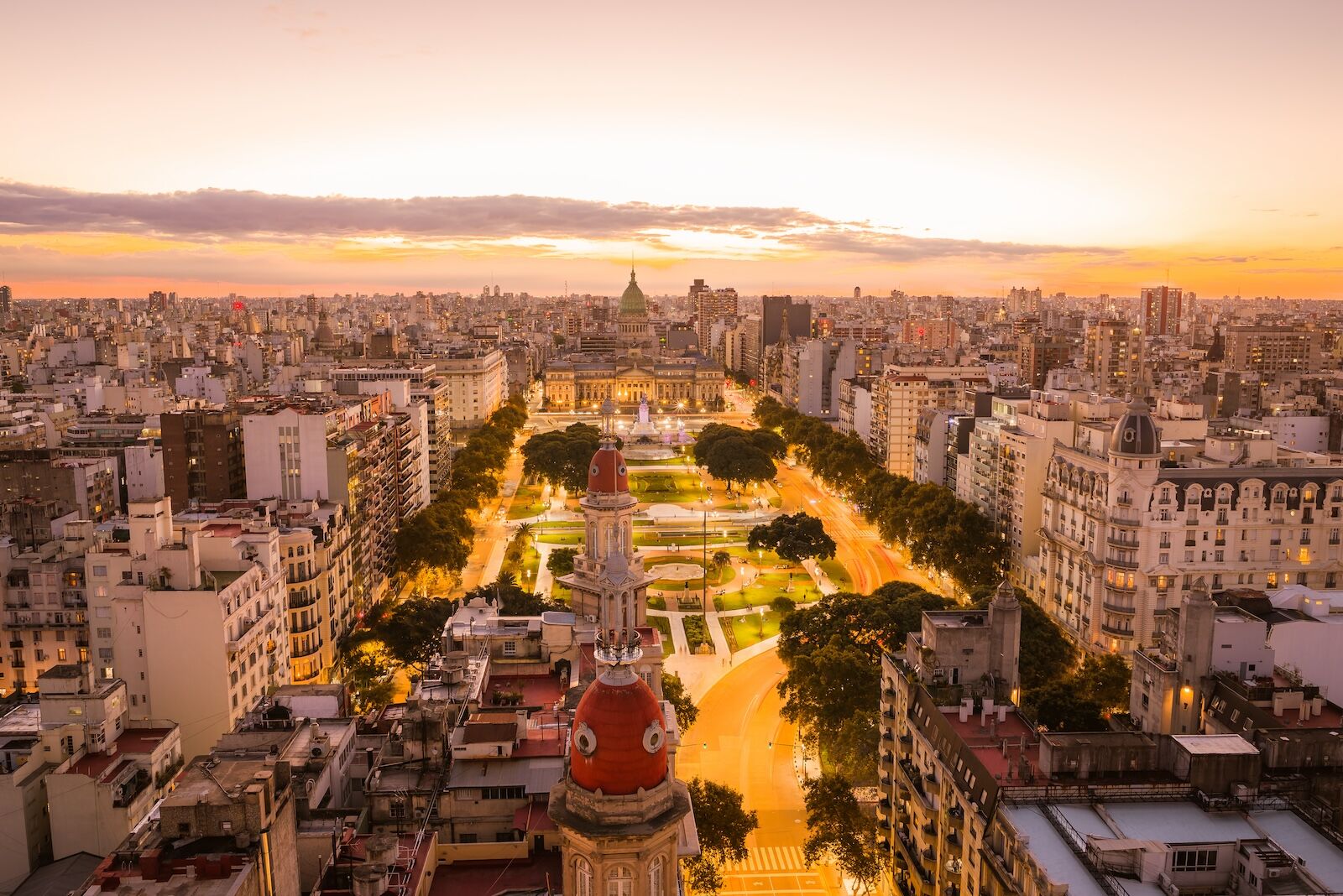 longest direct flight - buenos aires at sunset