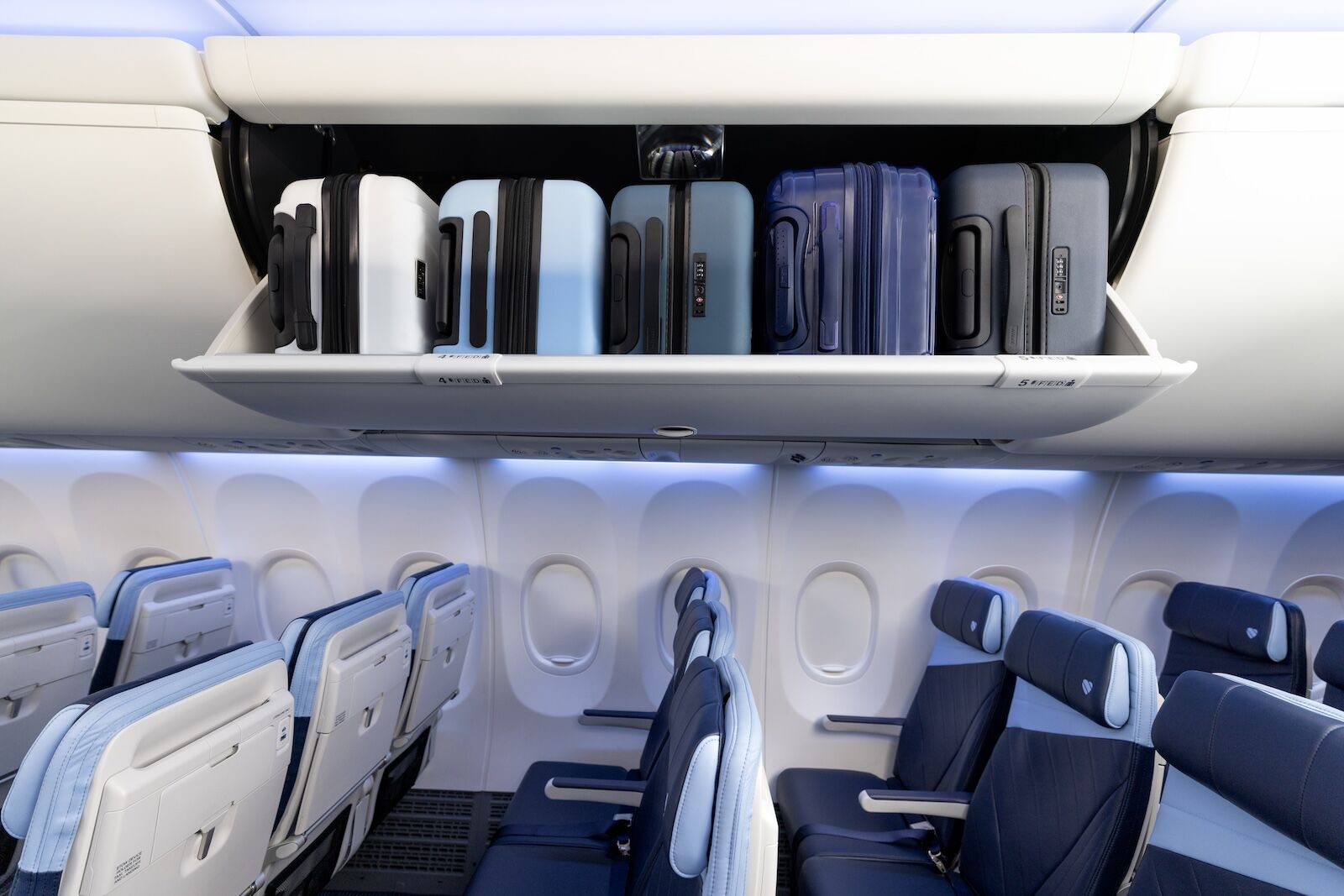 new southwest boarding system - bigger overhead bins