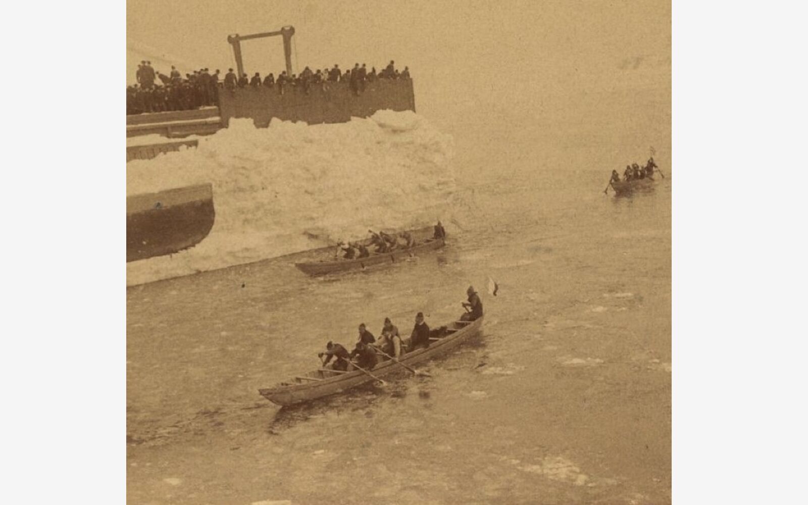 ice canoeing photo from 1894