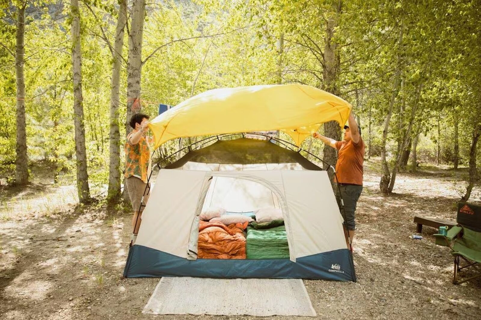 rei campwell tent in woods