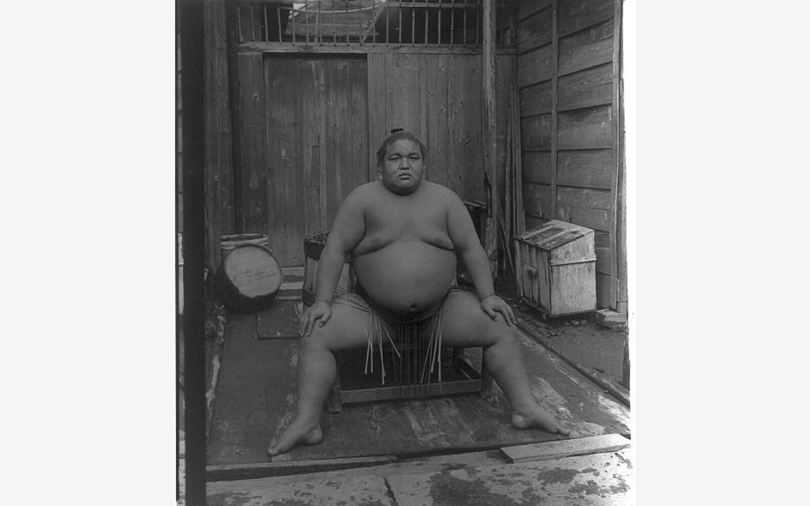 sumo wrestler circa 1905