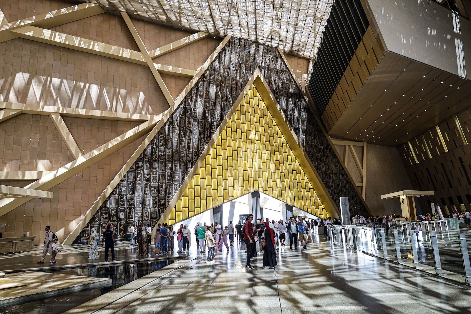 Giza, Egypt, Jul 16 2025: The GEM The Grand Egyptian Museum, New Giza Museum, the largest archaeological museum in the world