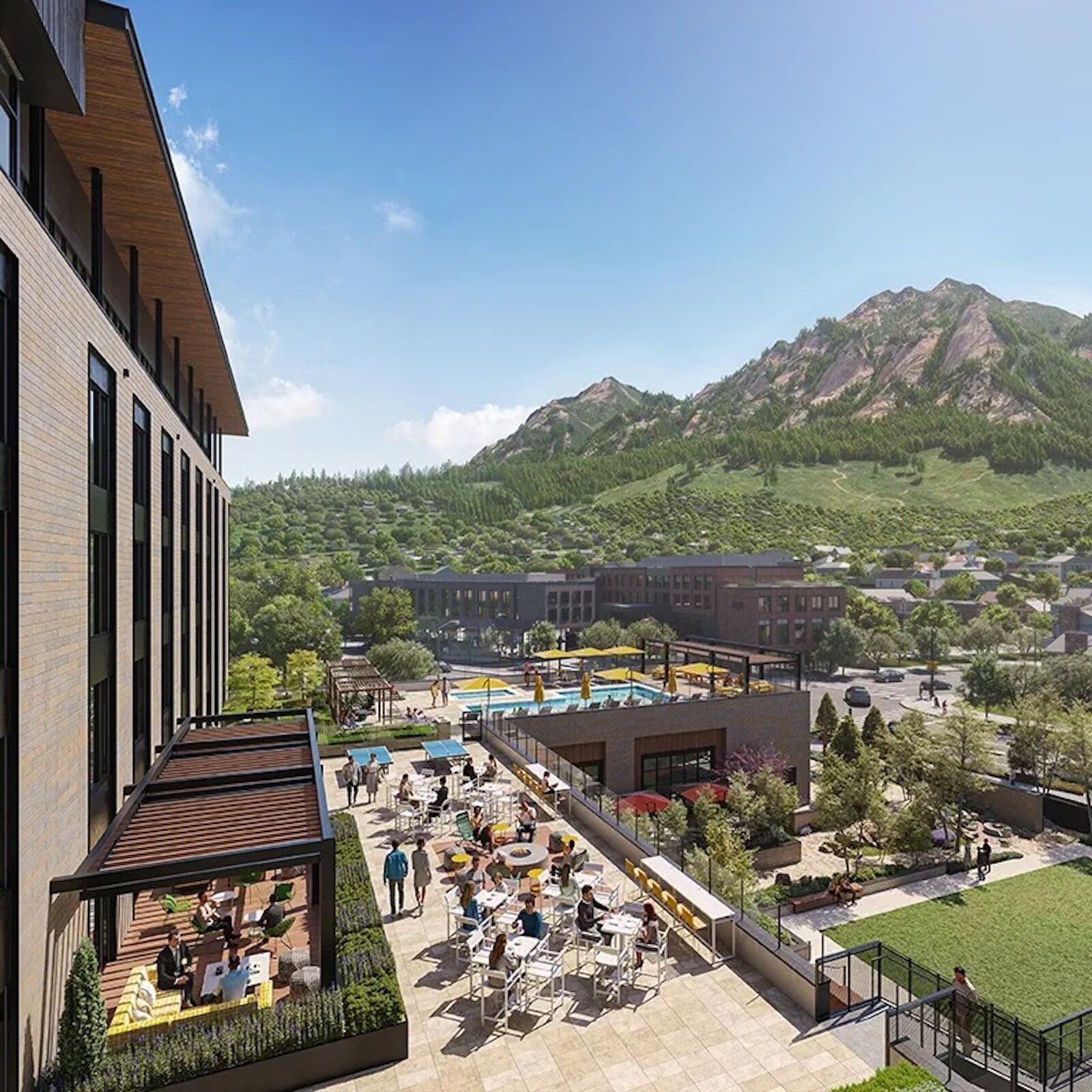 patio and exterior of limelight boulder