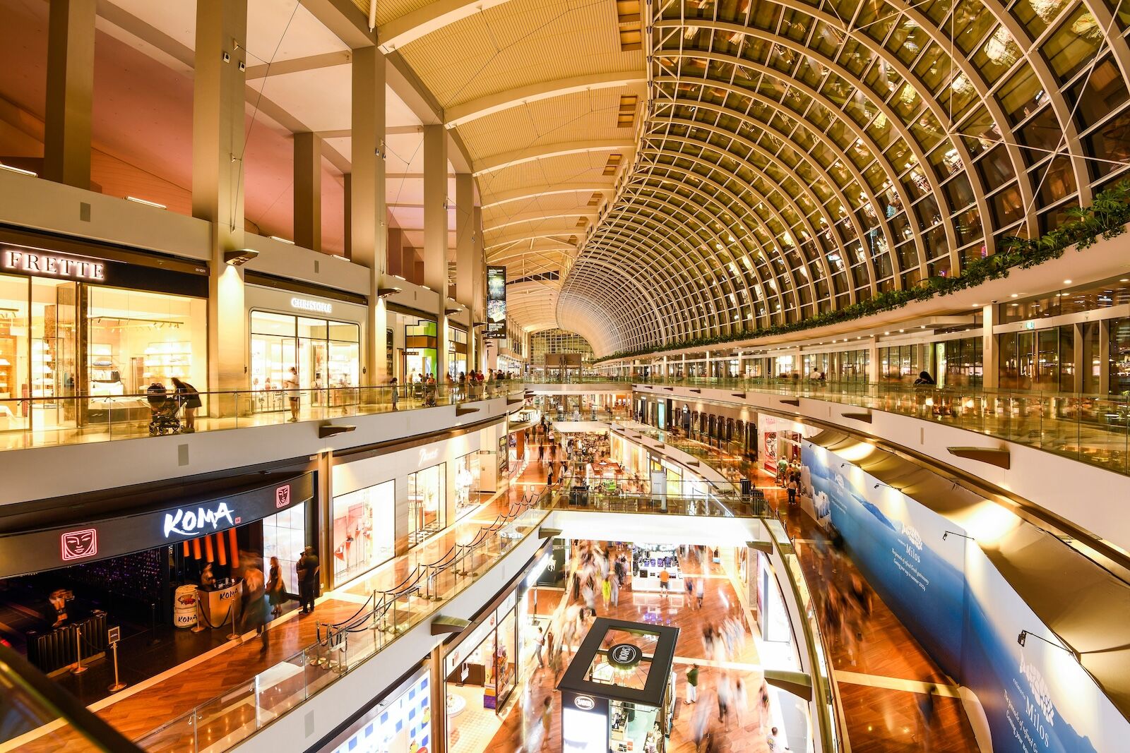 high speed shopping area in seoul, korea