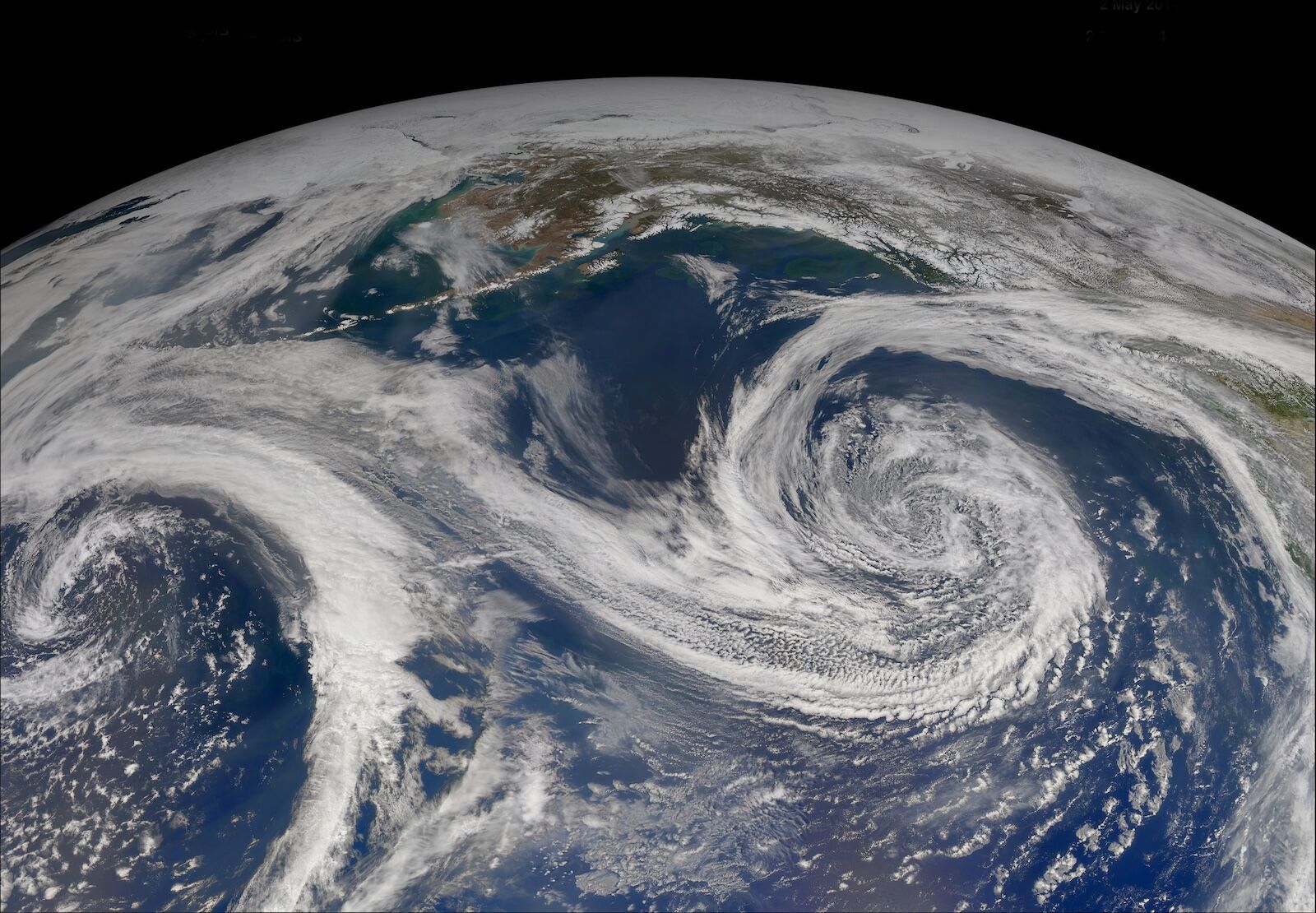 cyclone forming over the ocean
