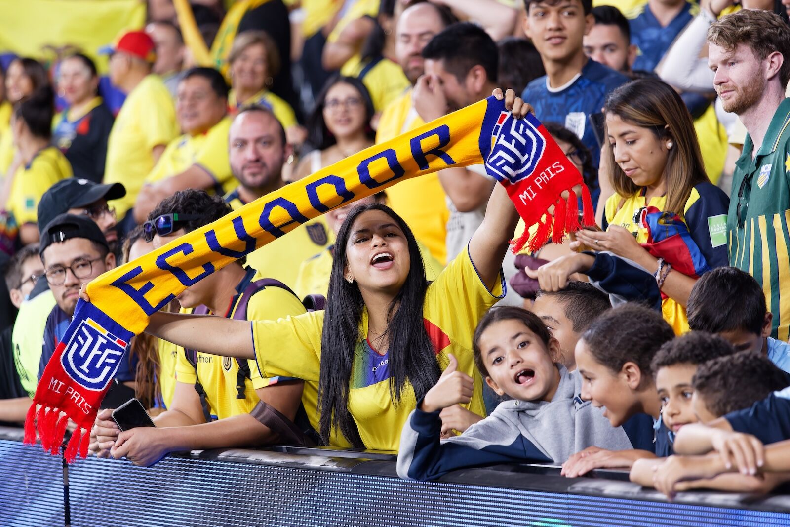 ecuador fans at world cup match