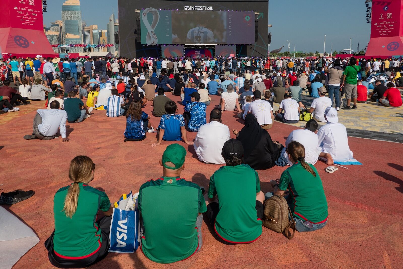 fans at FIFA FanZone in Doha