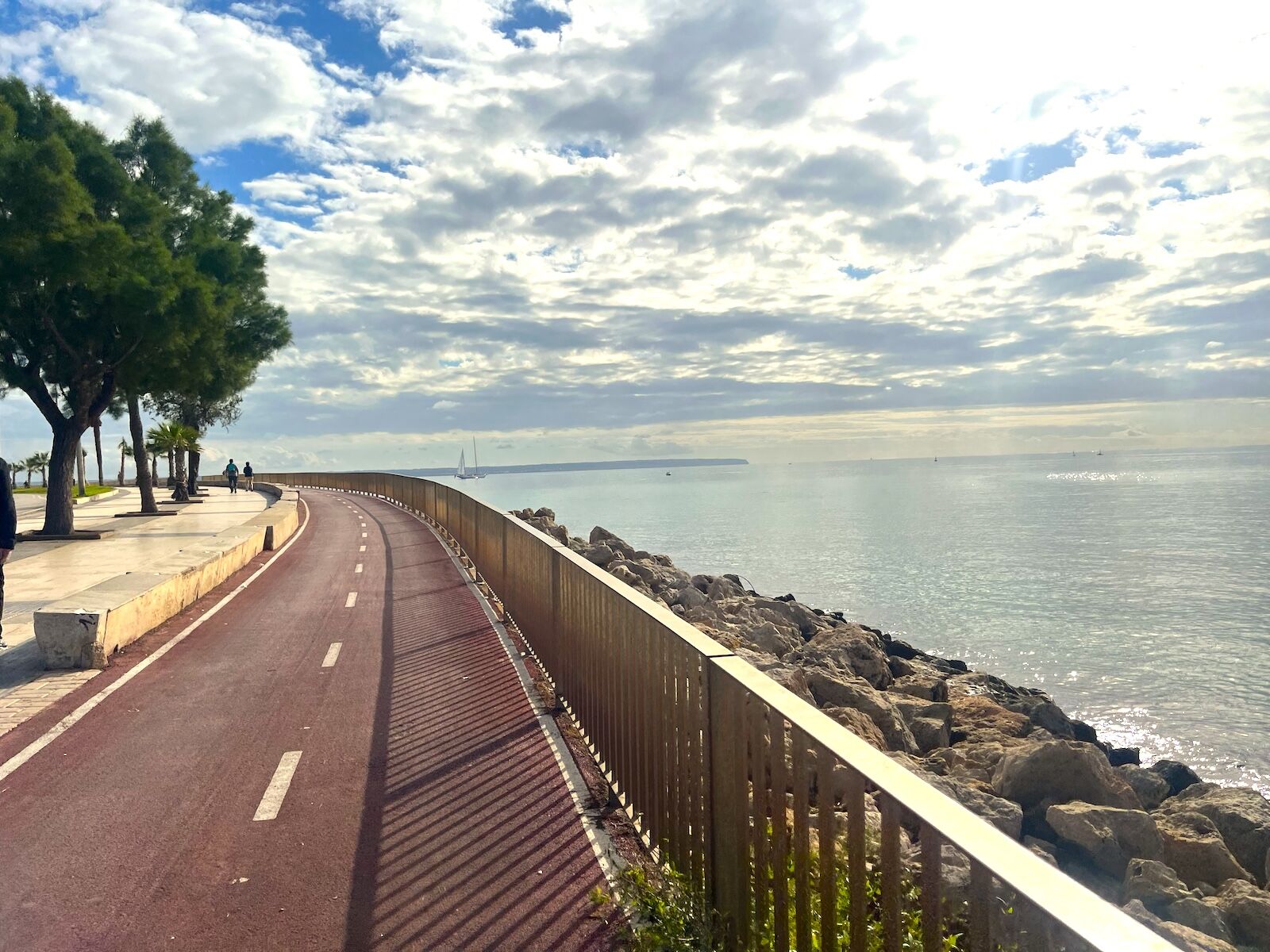 bike lane along waterfront in palma