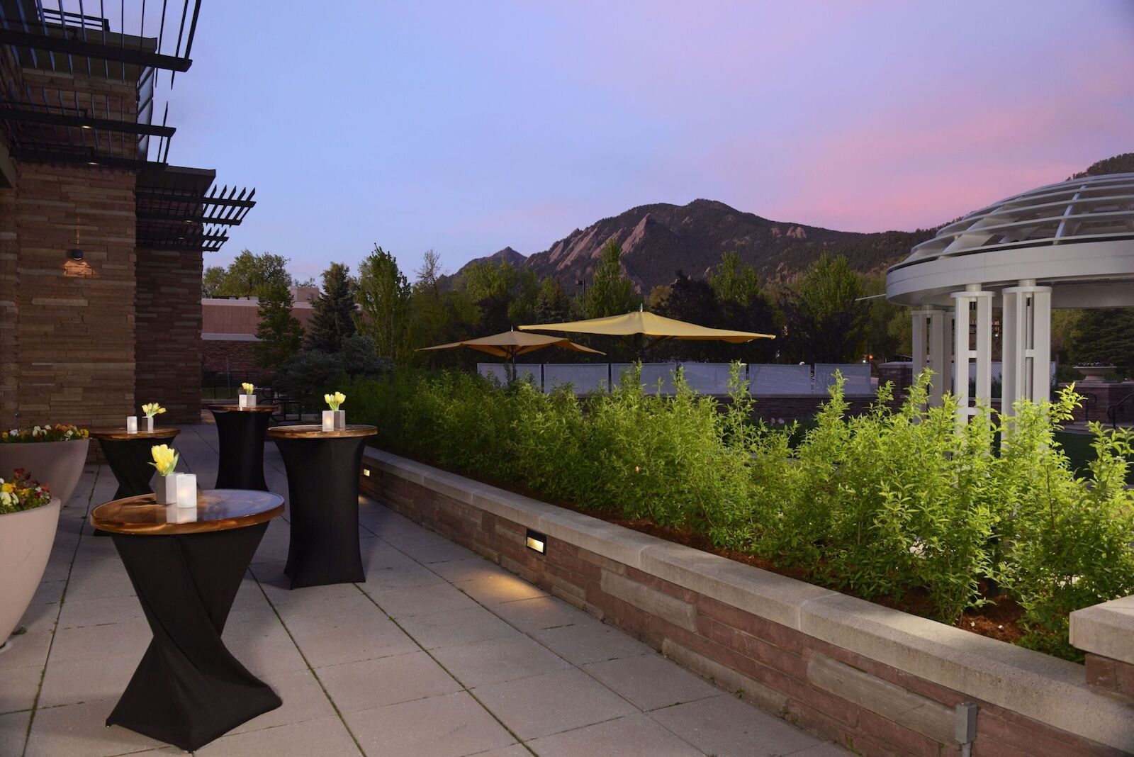 terrace at ST. Julien Hotel & Spa at night