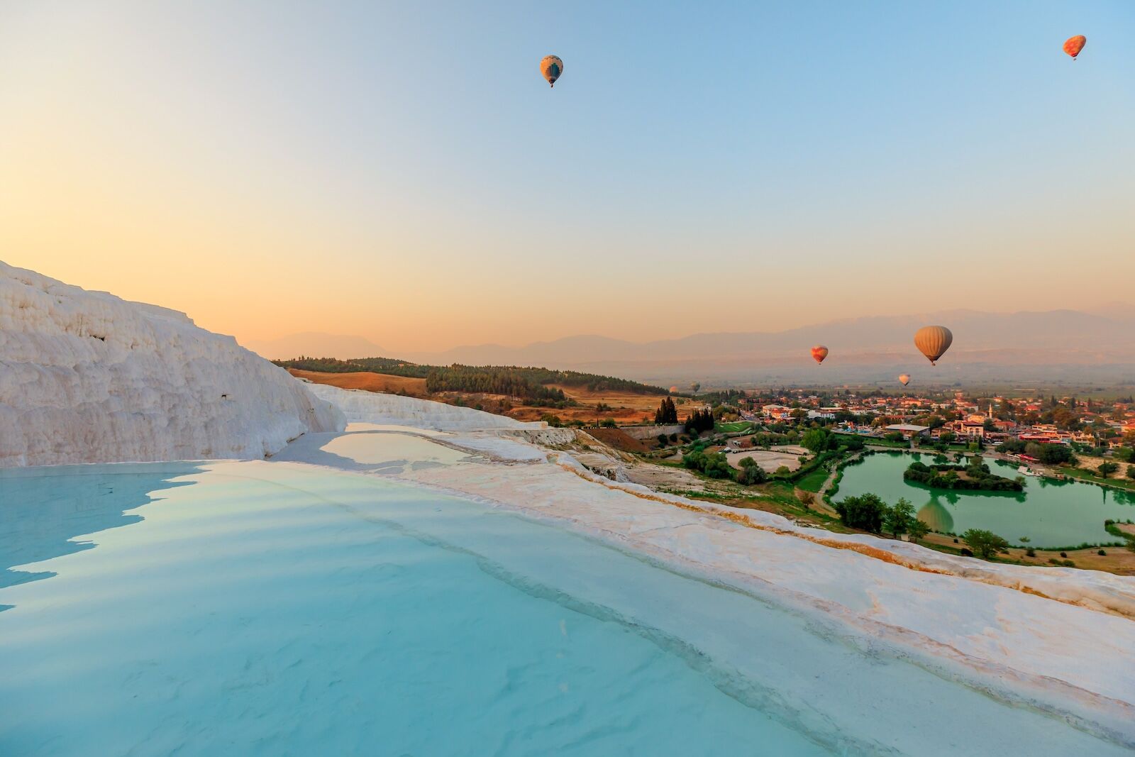 Pamukkale, often referred to as the Cotton Castle, is natural wonder in Turkey that offers a surreal and otherworldly experience. UNESCO World Heritage Site renowned for its dazzling white terraces.