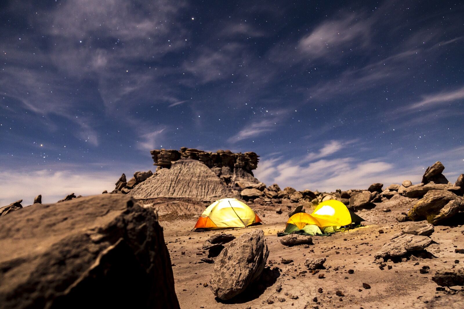 disappointing national parks  - campers at petrified forest