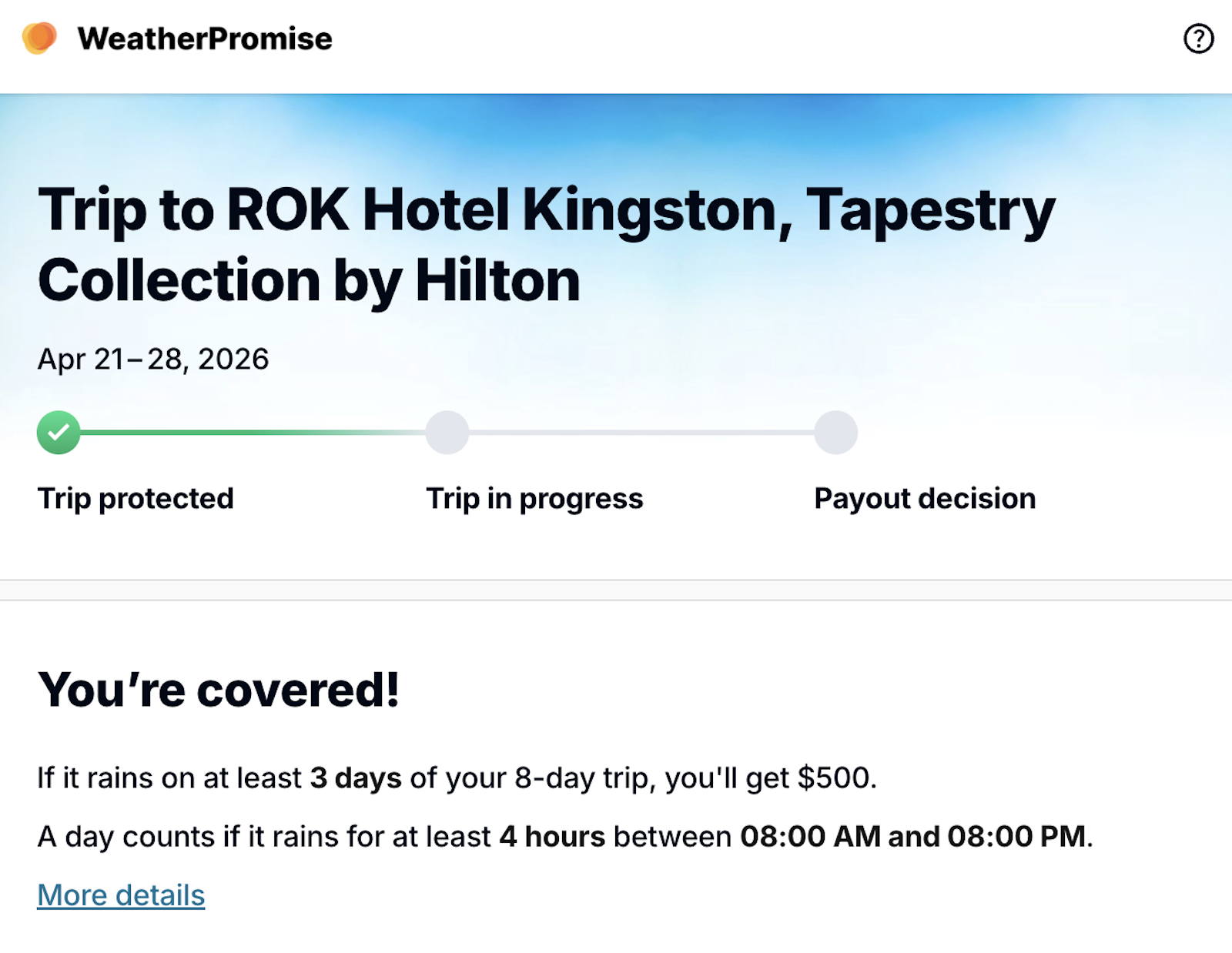 jetblue jamaica weatherpromise example