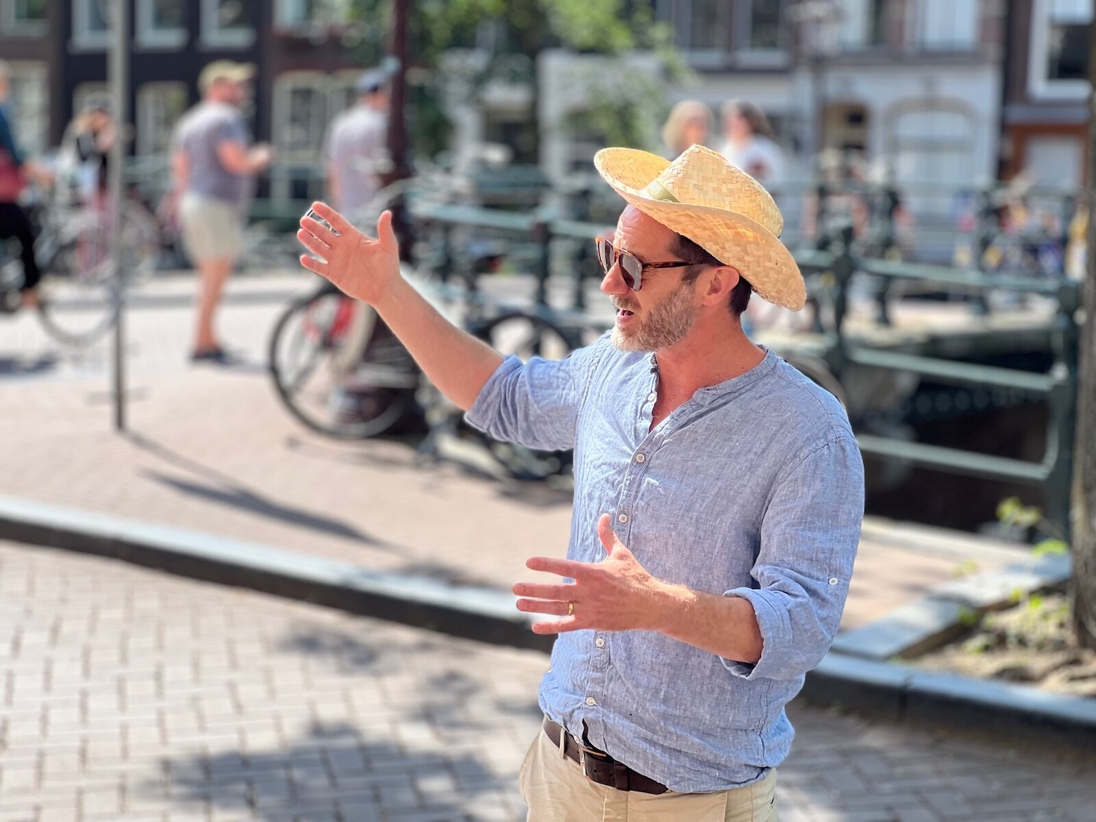 james kellow on a shore tour riverside luxury cruises hops and heritage sailing