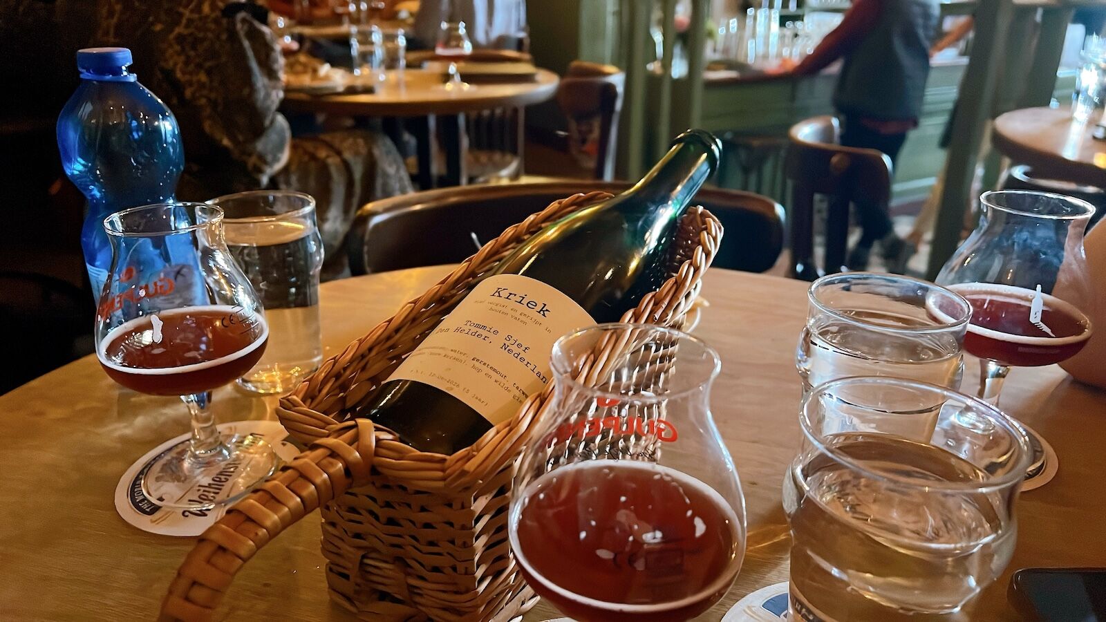 bottle of kriek beer
