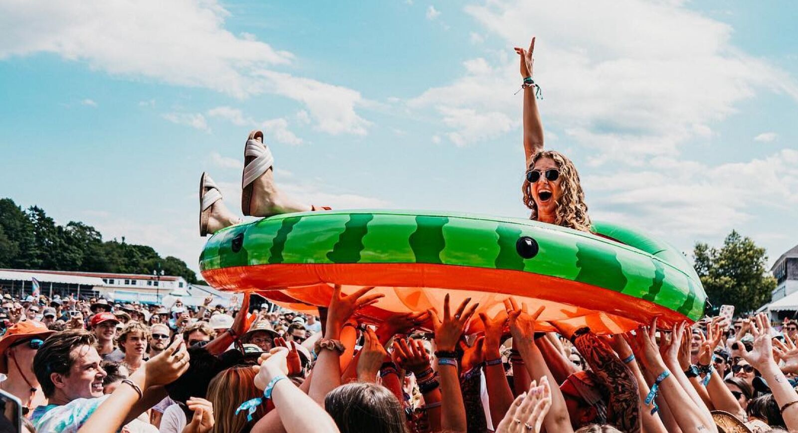 crowd surfer at levitate festival