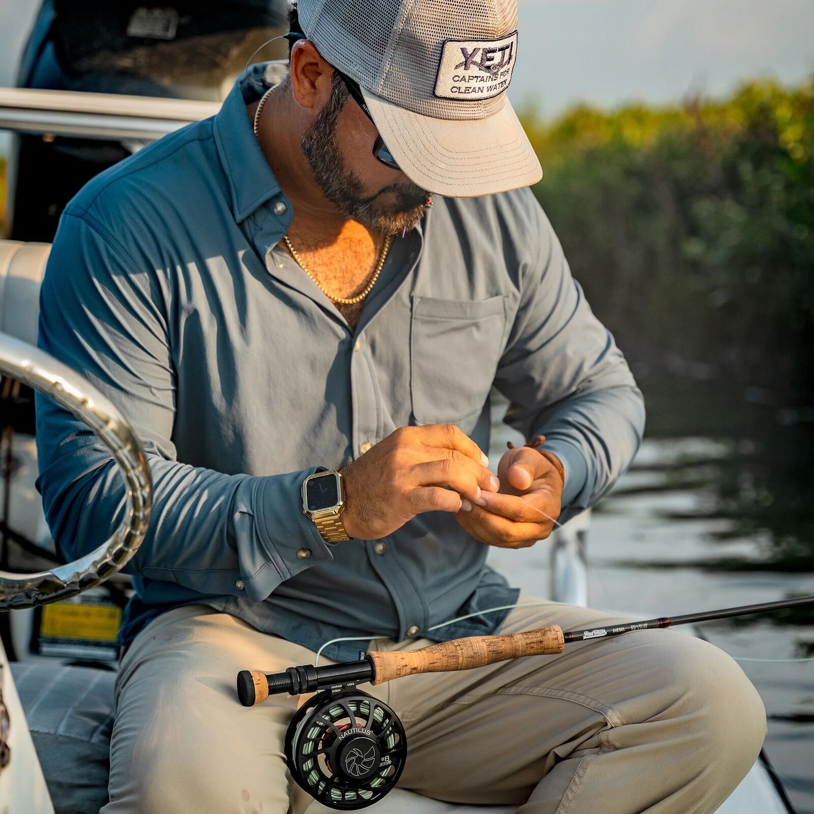 man in poncho undertow shirt