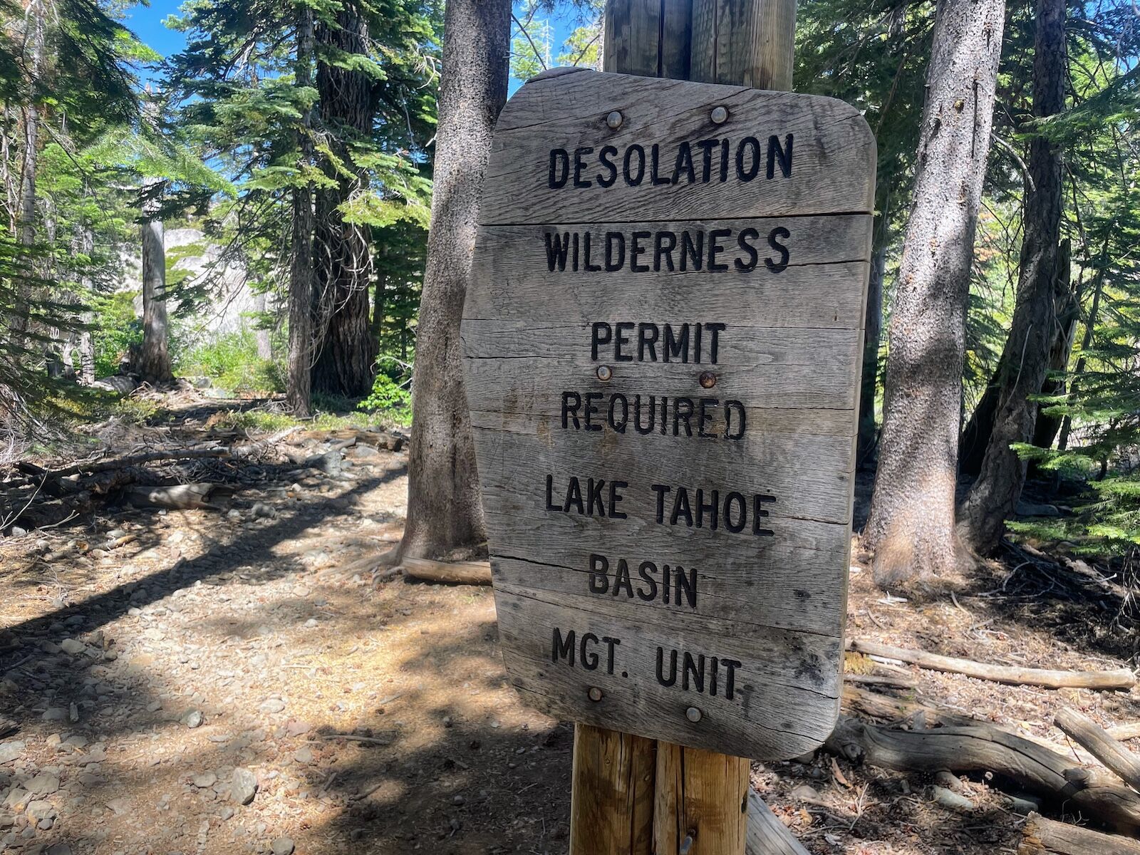 lake tahoe herbicides / glyphosate - tahoe hiking sign