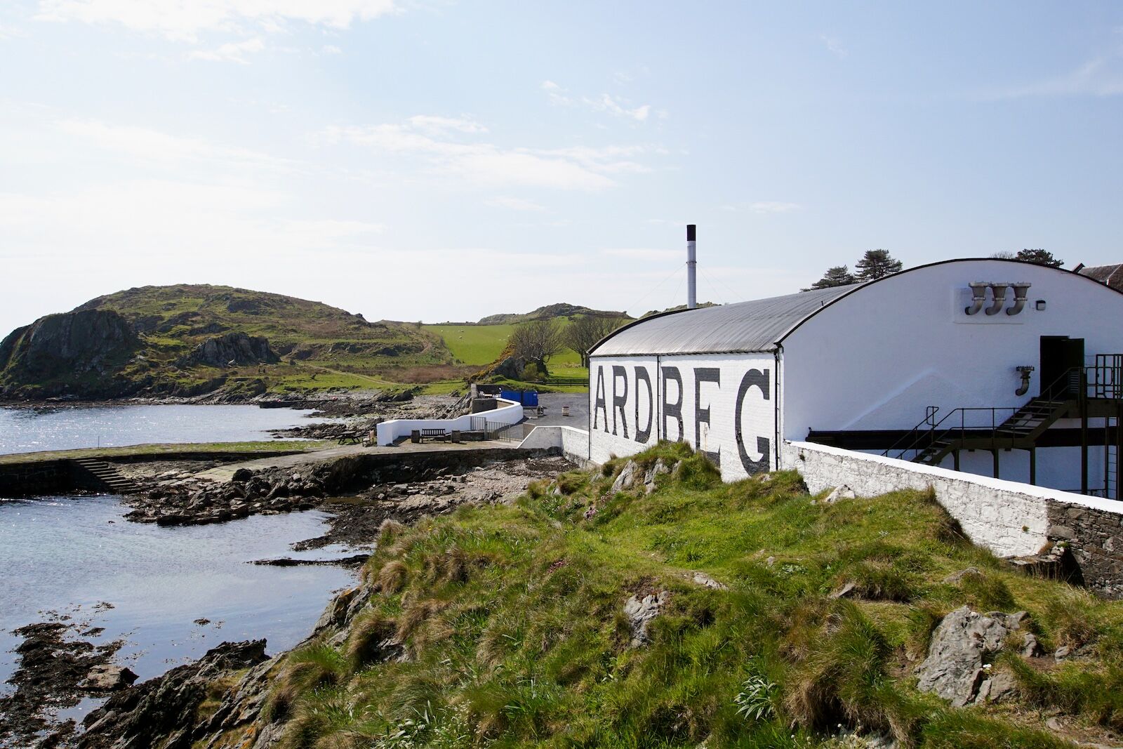 ARDBEG, ISLAY, SCOTLAND - May 01,2017: Ardbeg distillery on the Isle of Islay