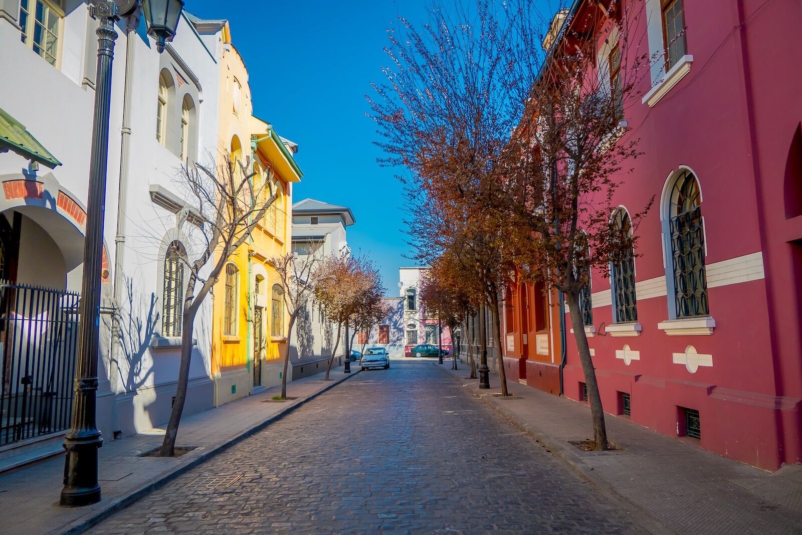 street in barrio yungay, santiago