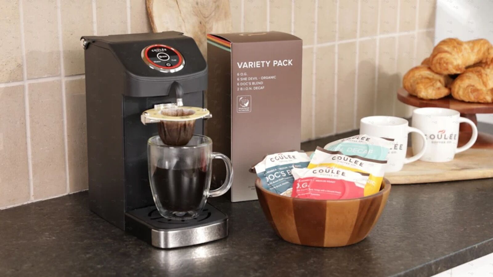 coul&eacute;e coffee system on counter
