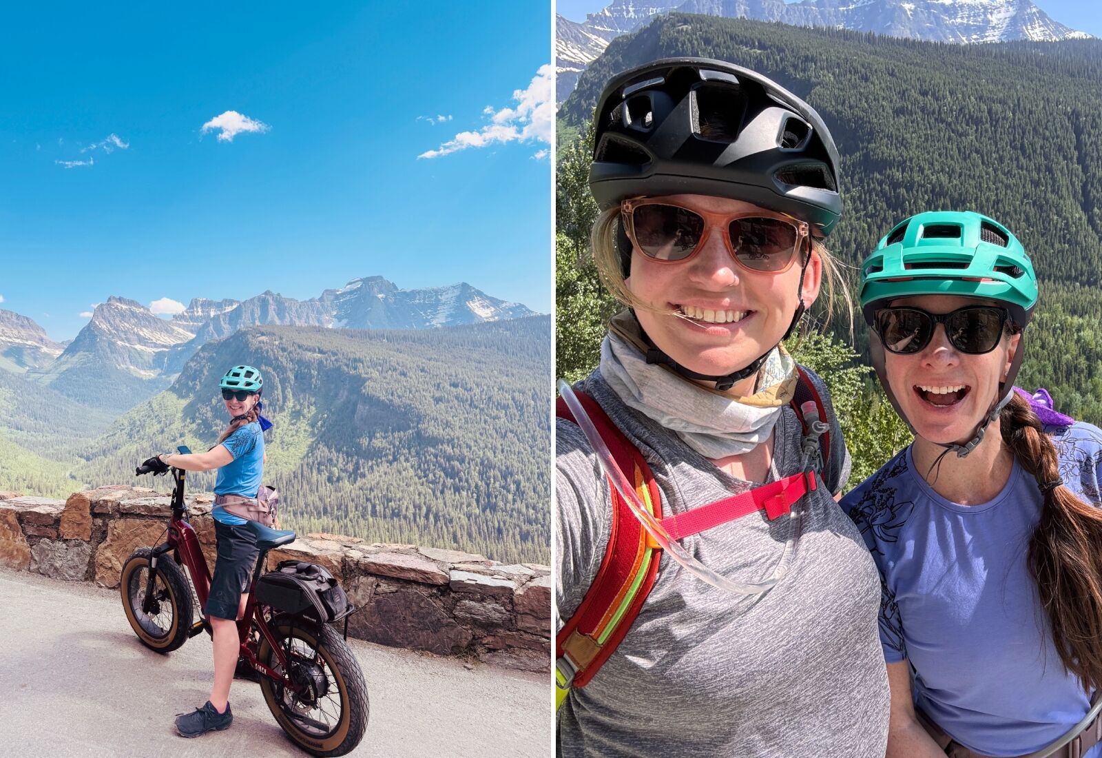 biking going to the sun road - author selfie