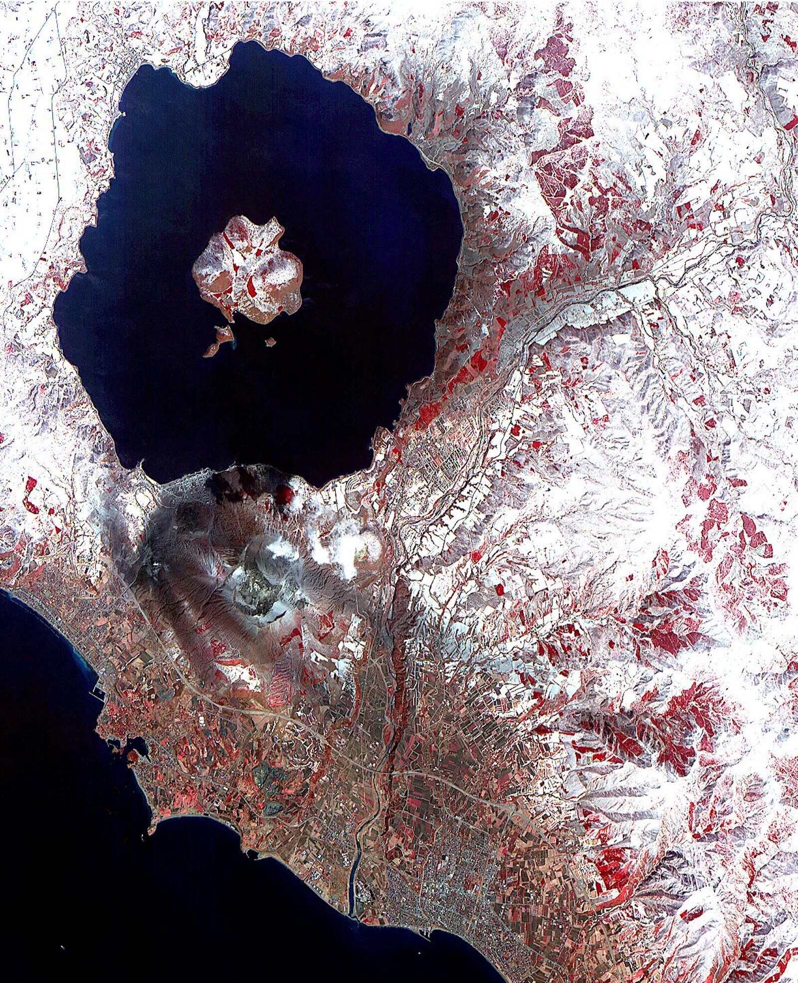 NASA radar image of mount usu