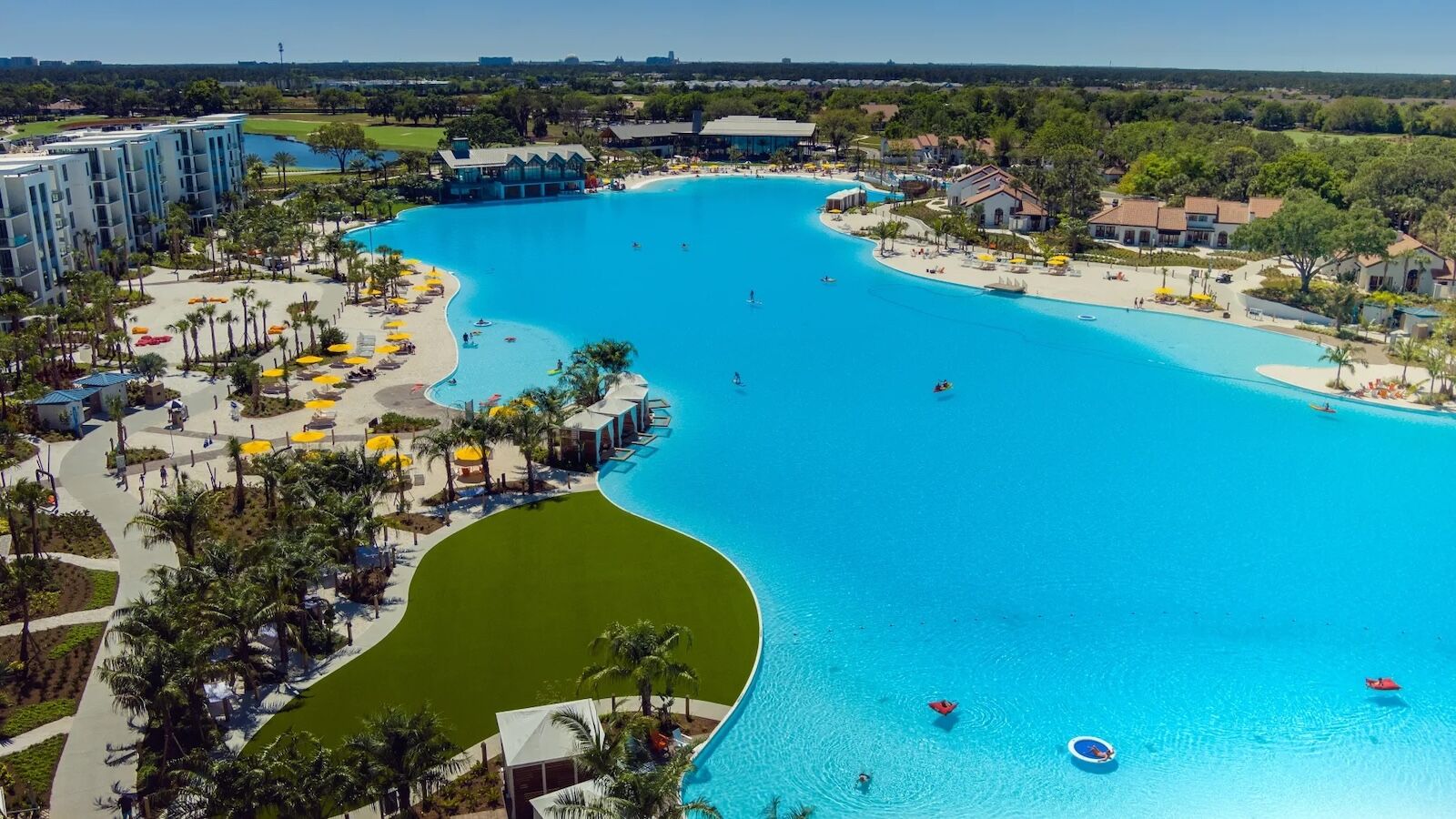 aerial shot of evermore bay
