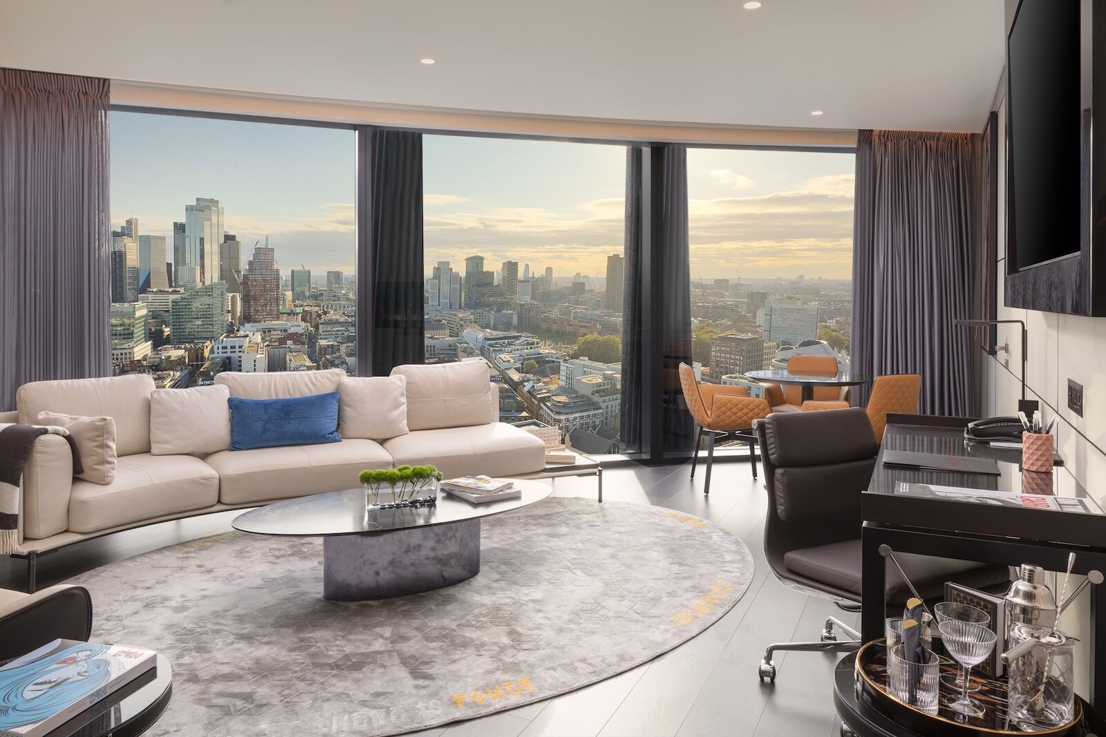 view of london from suite at art'otel london hoxton