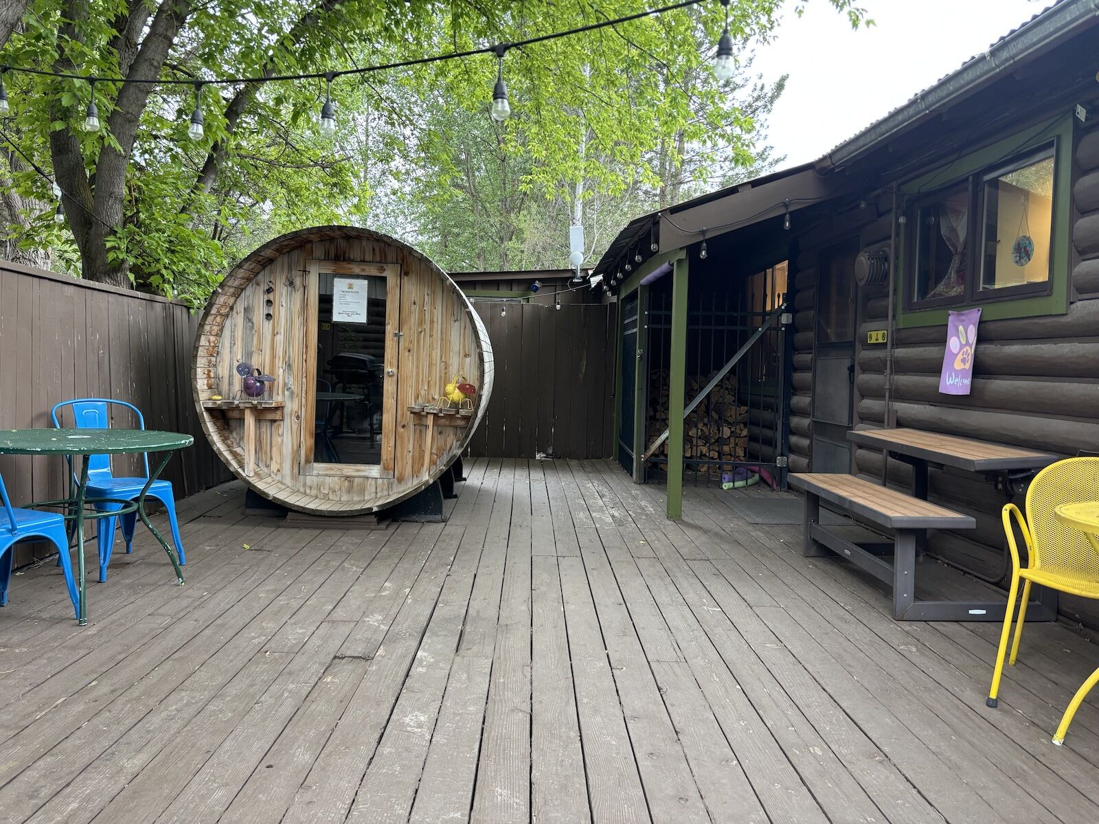 barrel sauna at carbondale/crystal river koa