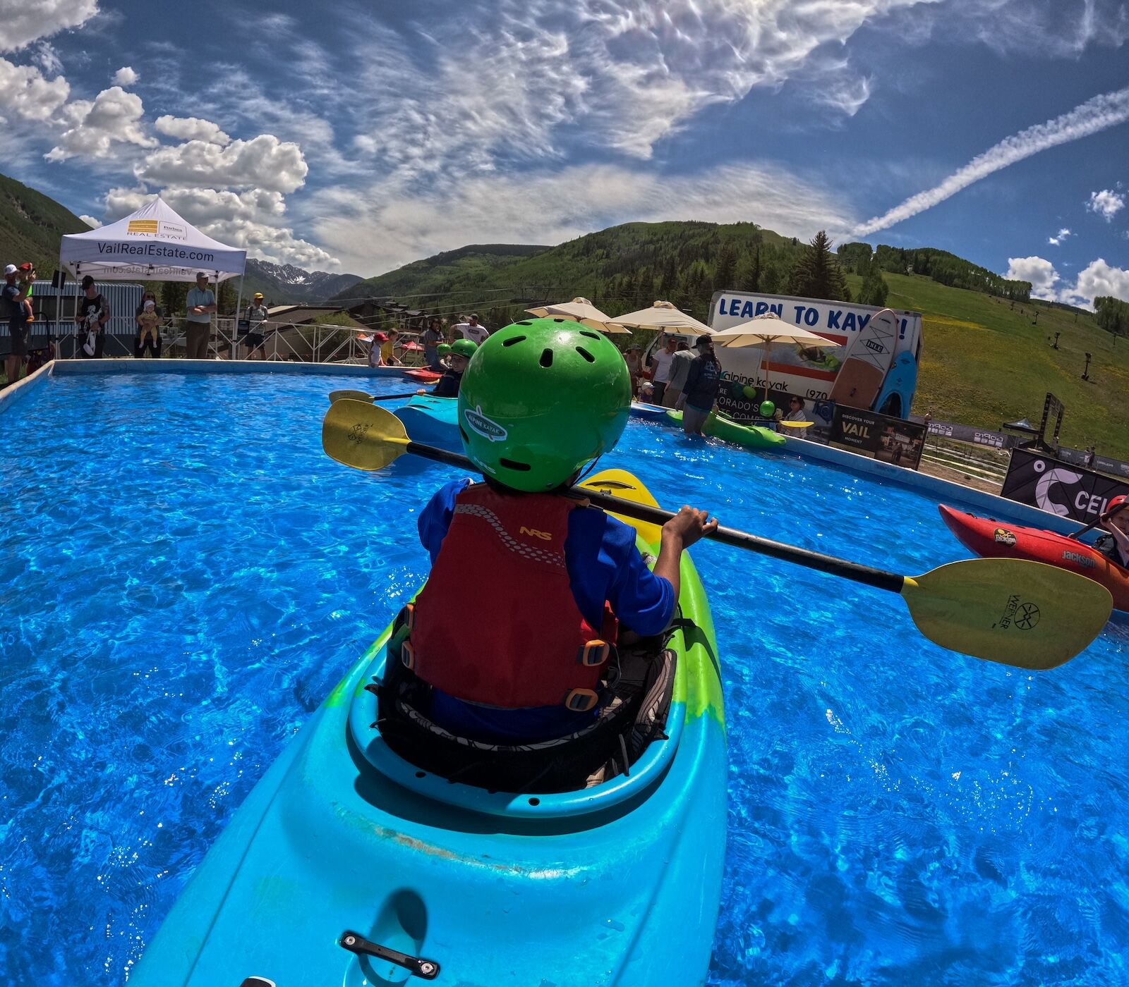 kid kayaking at gopro mountain games