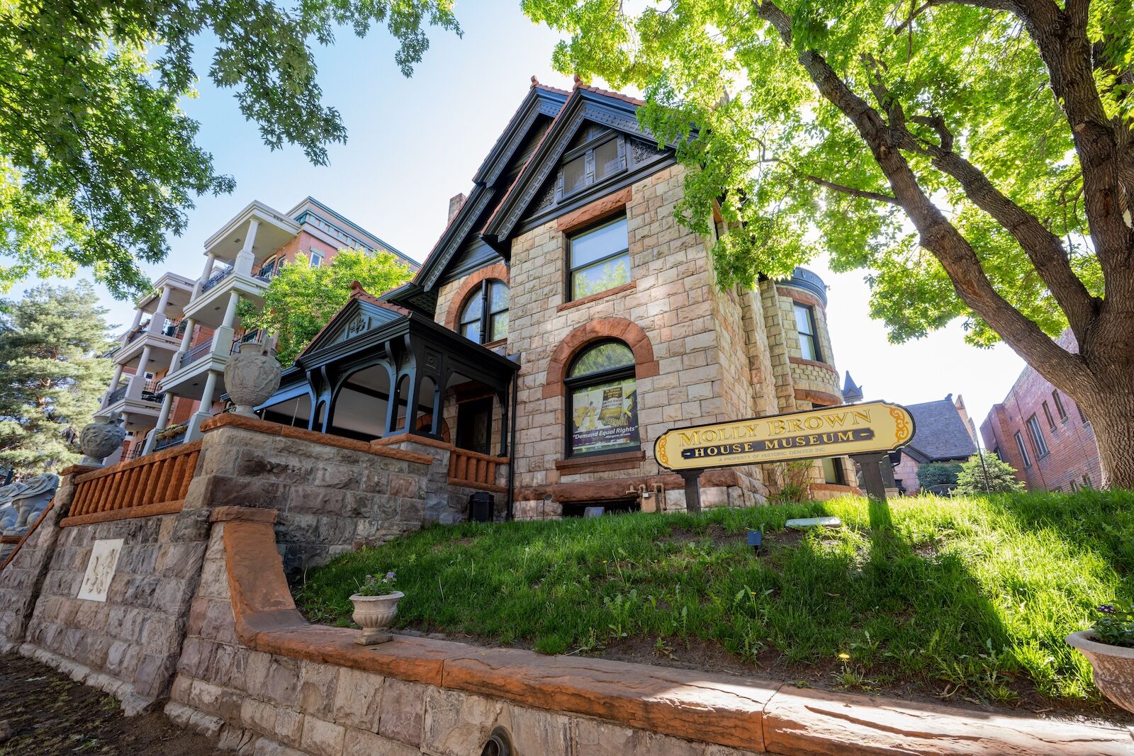 Colorado, MAY 28, 2023 - Sunny exterior view of The Molly Brown House Museum