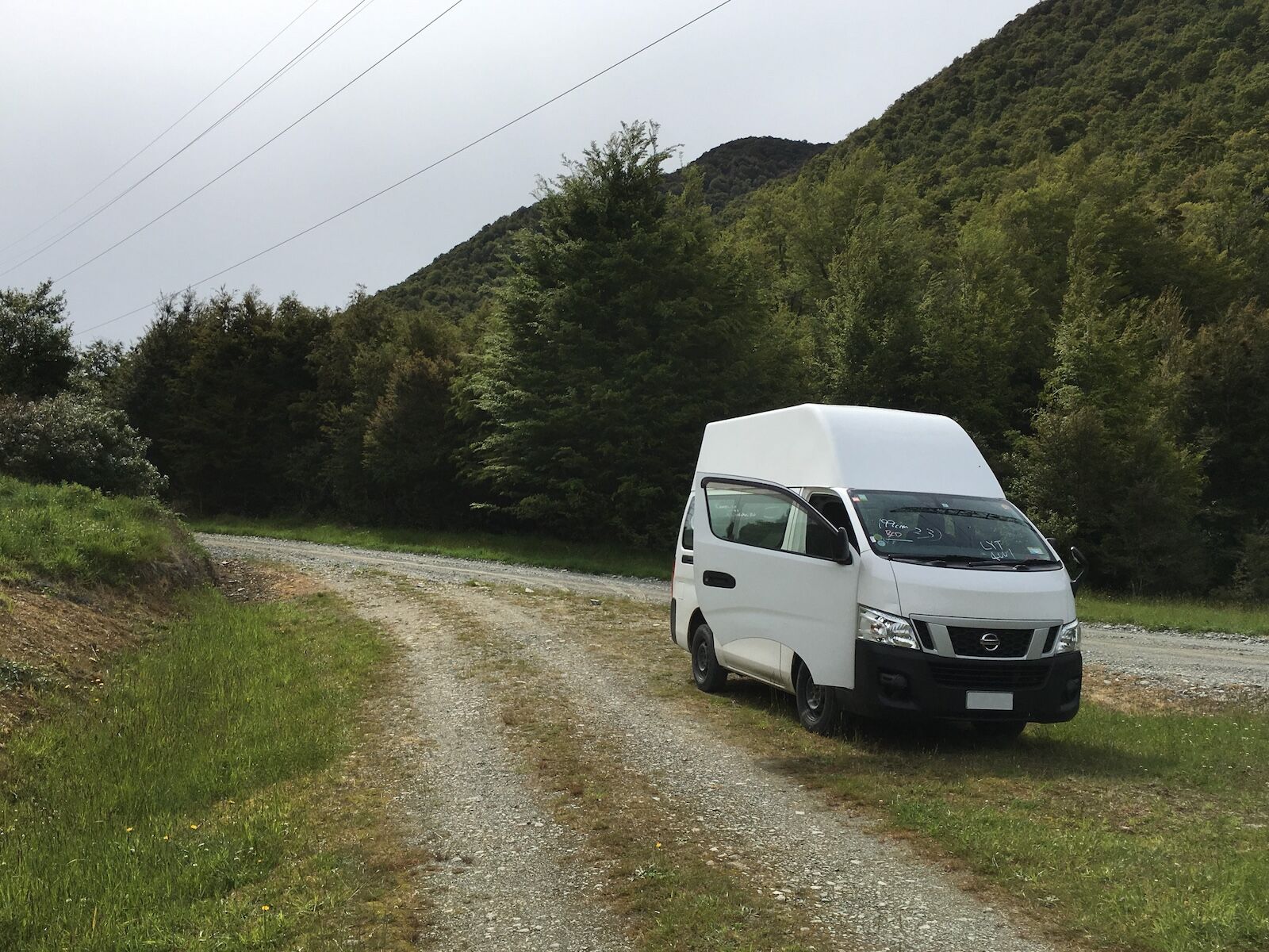 camper van at rotoroa in new zealand