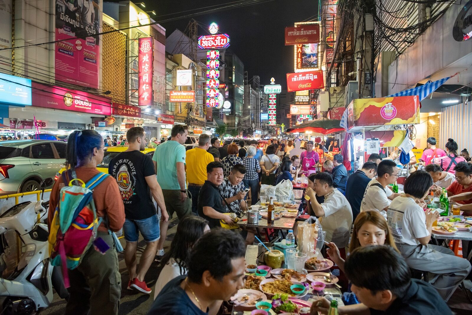 tourists in bangkok, thailand