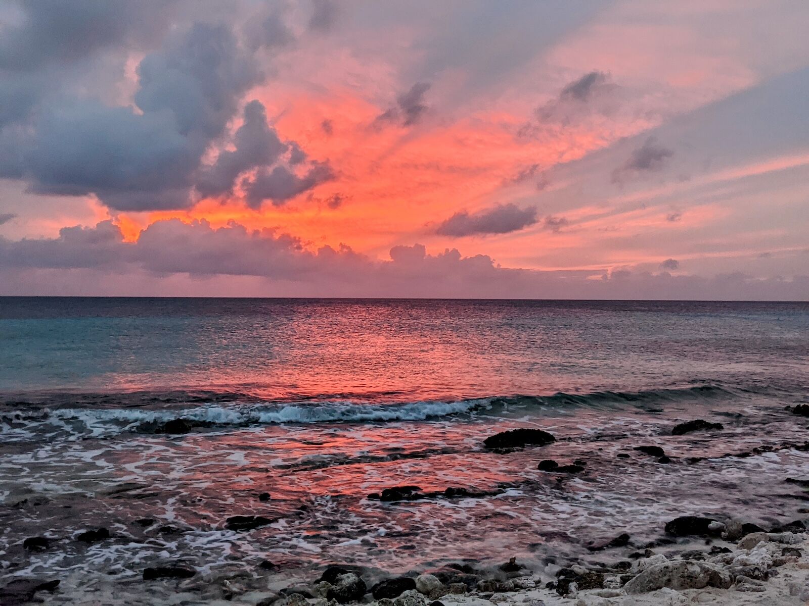 world oceans day- sunset in bonaire