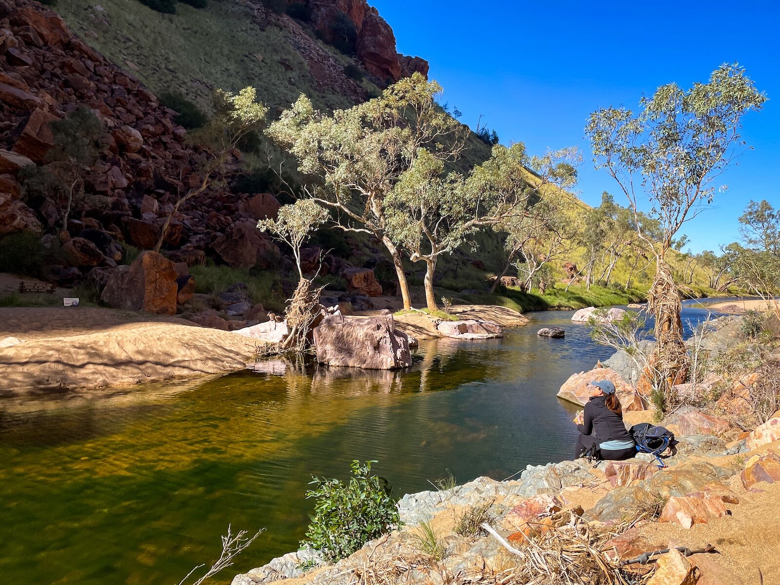 Simpsons Gap watering hole