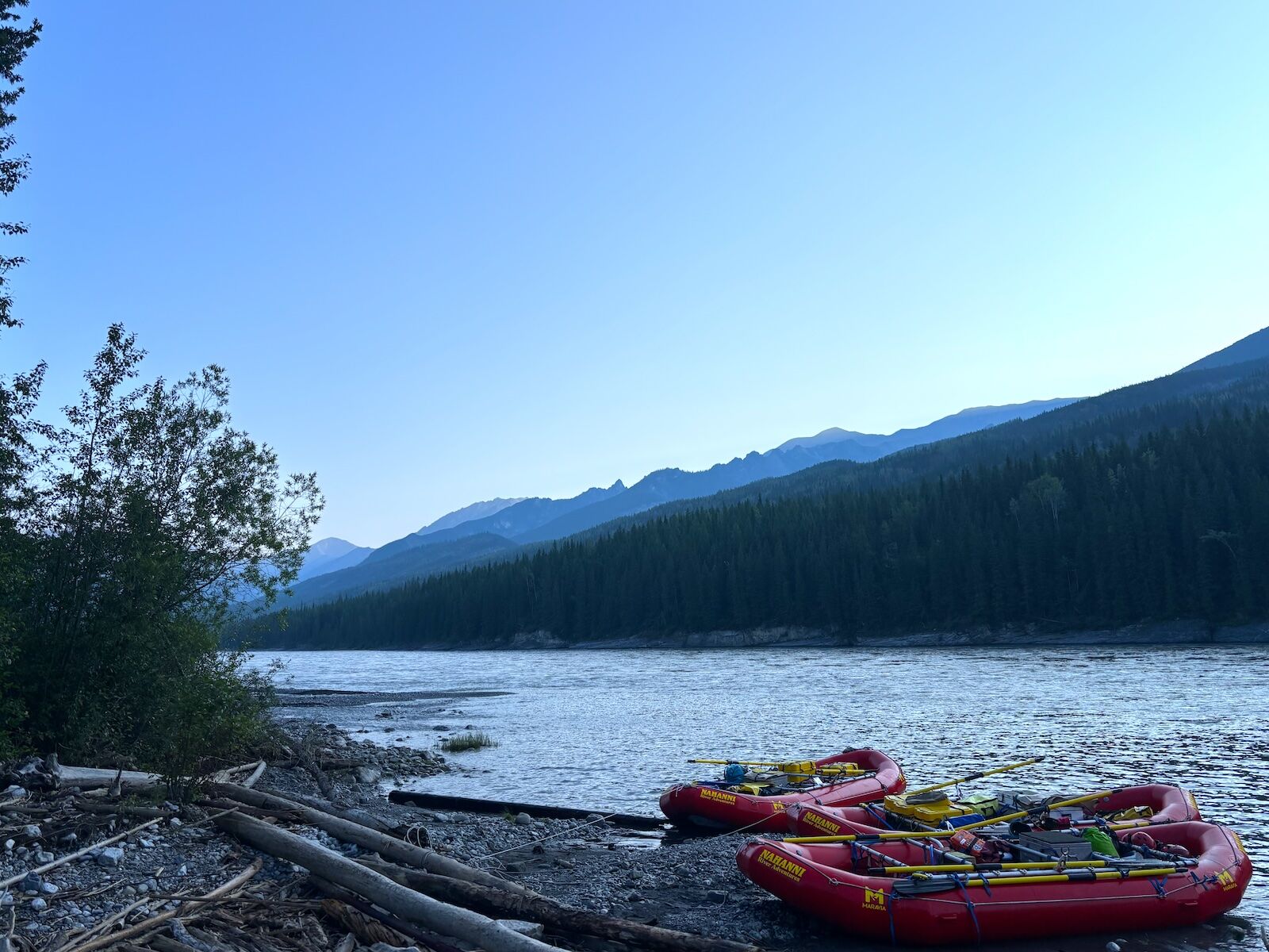 rafts on the nahanni river