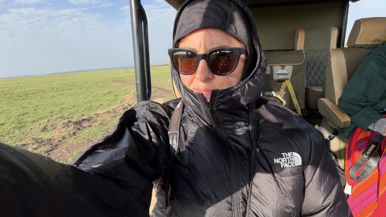 woman in the north face futurefleece hoodie on expedition