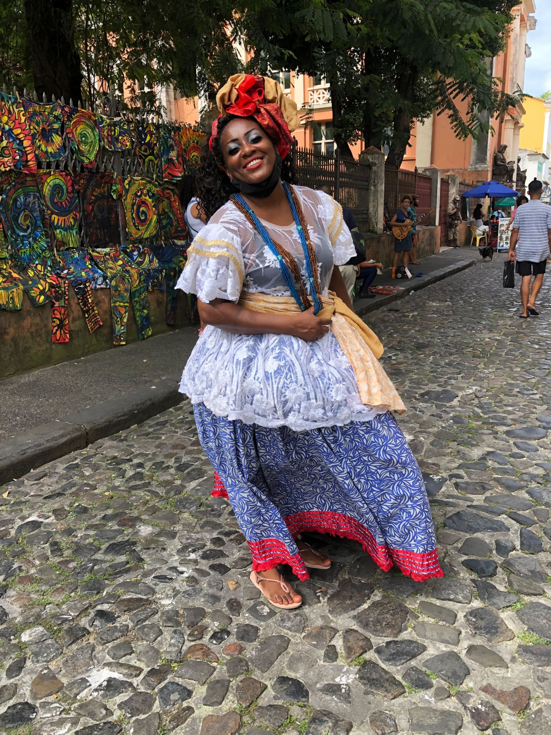 Women in Bahia have worn this lace and these layered skirts since the 19th century.