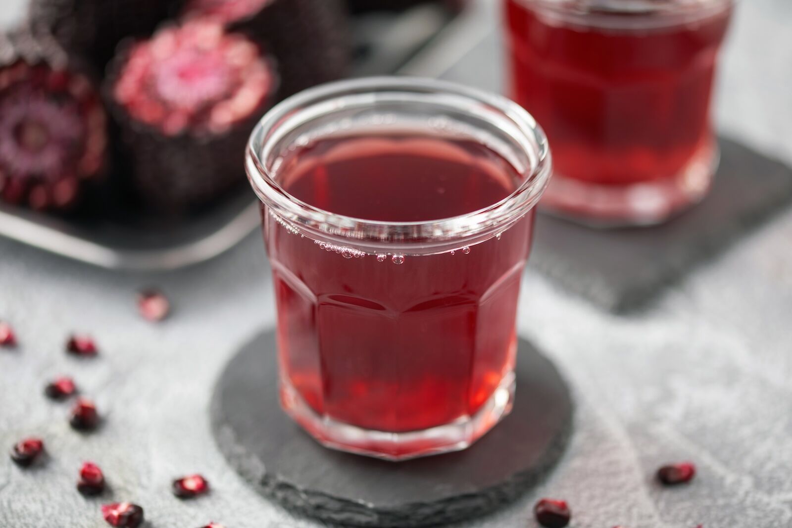 glass of chicha morada